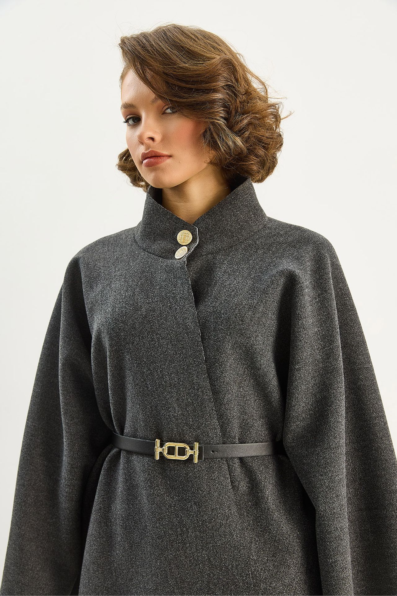 LUCCI Textured Overcoat with Button Closure 6