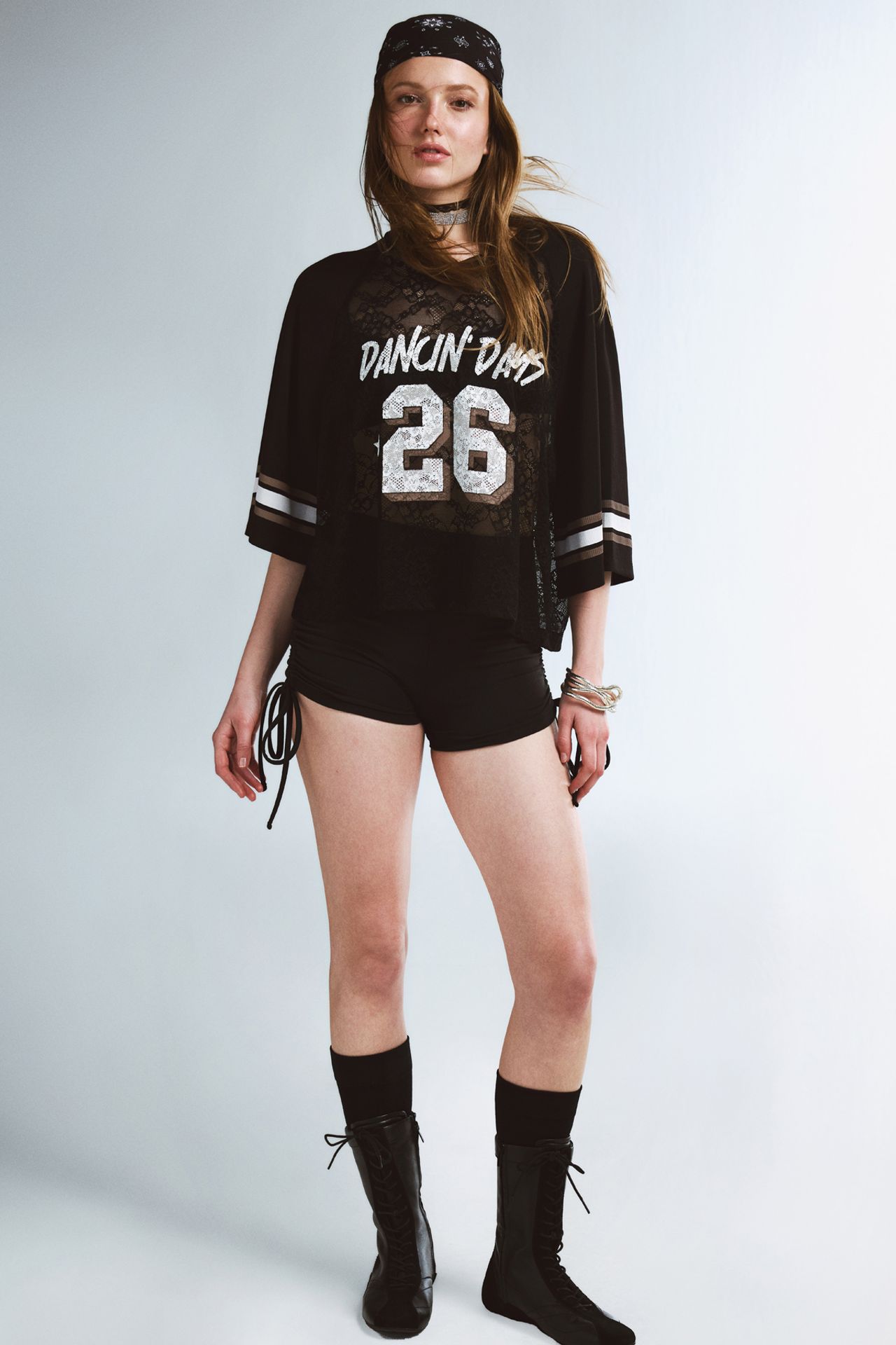 PENTI Gathered High-Waist Short Leggings With Bow Detail 2