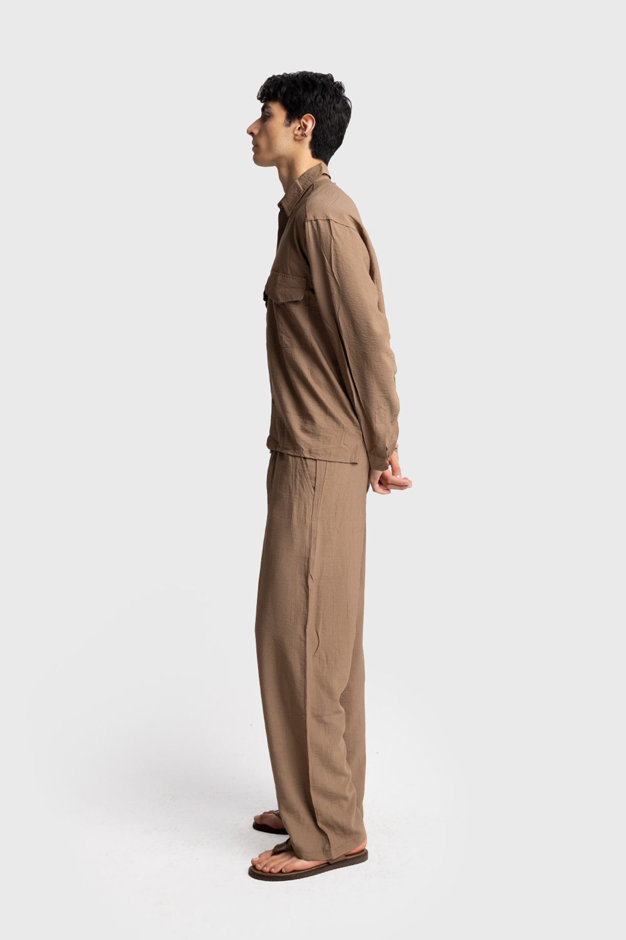 GIESTO Long Sleeve Button-Up Shirt with Pocket 5