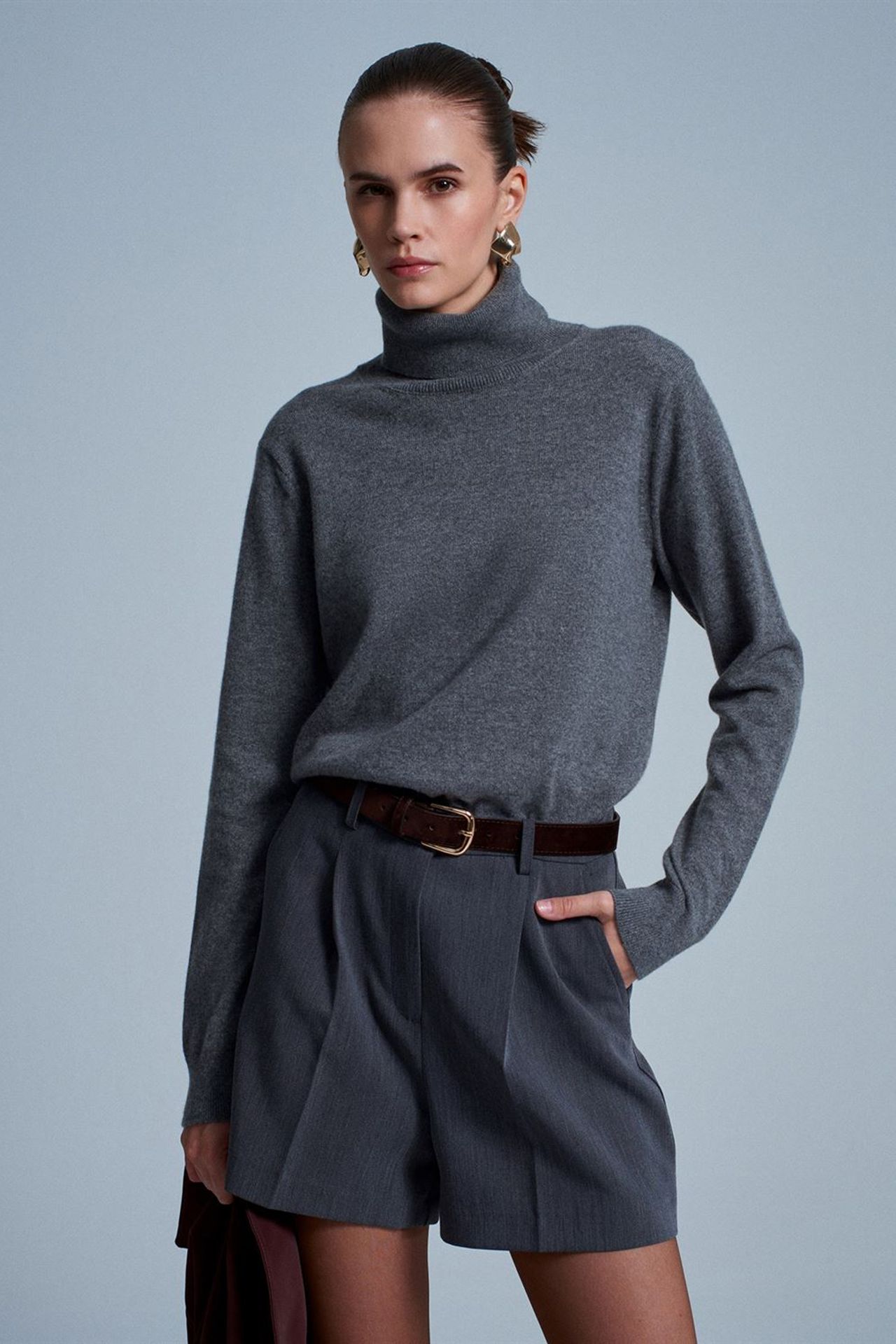 DILVIN Women's Cashmere Turtleneck Sweater 4