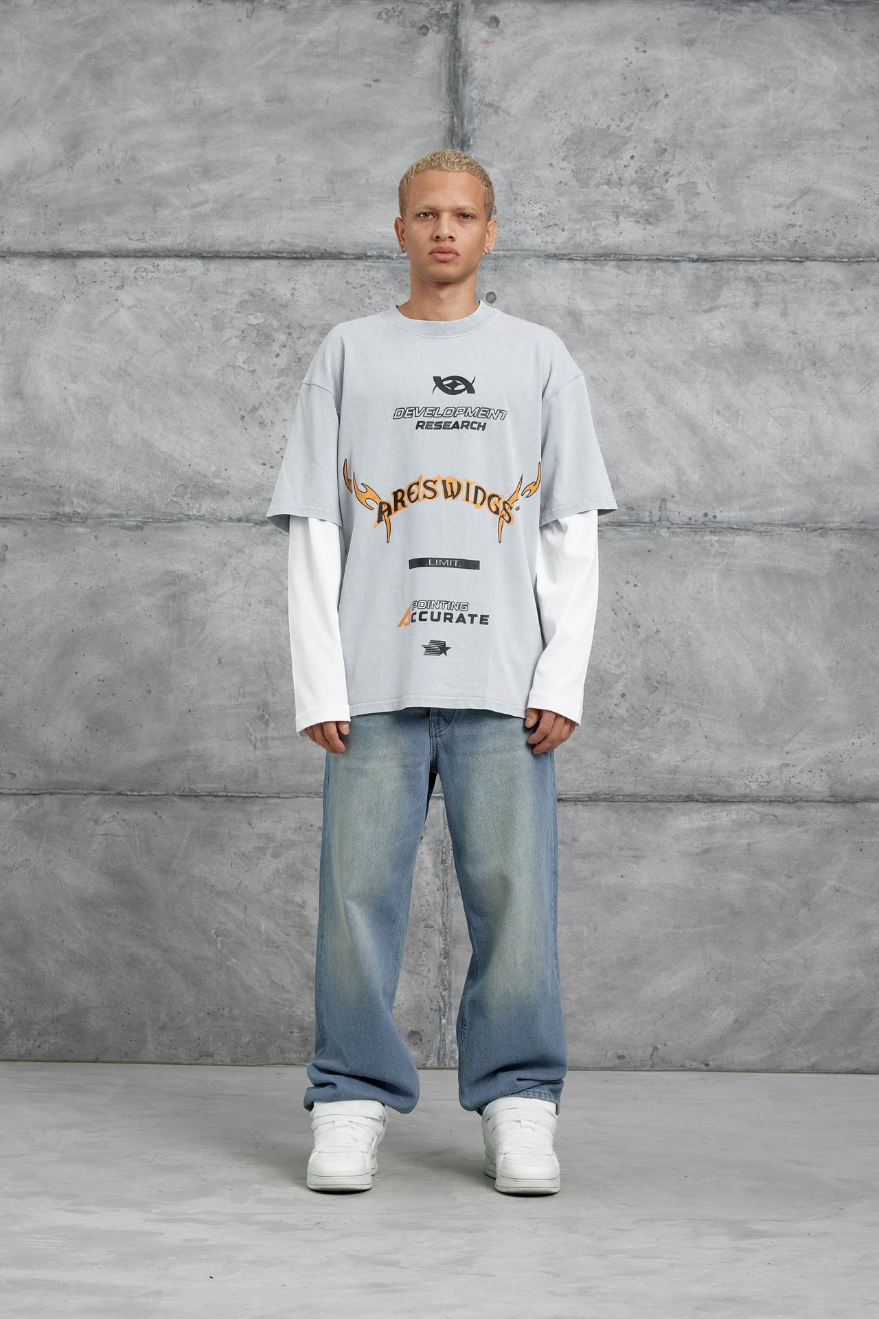 NOMARC Baskılı Bol Bisiklet Yaka Sweatshirt 5