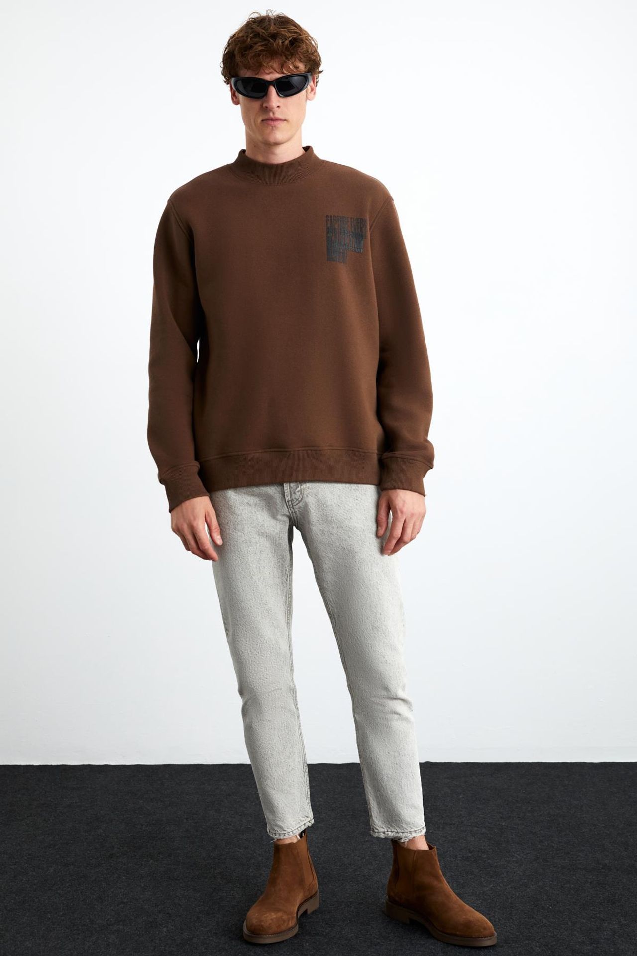 GRIMELANGE Logolu Bisiklet Yaka Sweatshirt 2