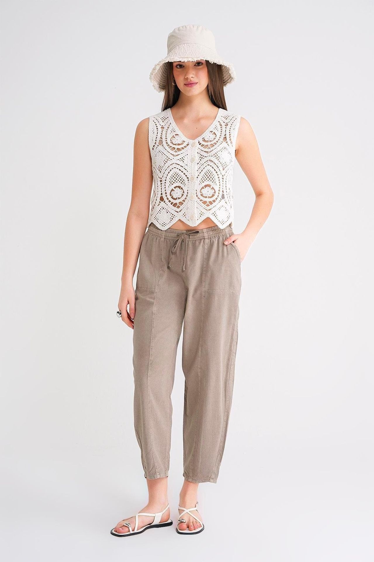 Mixray Cotton Jogger Pants with Drawstring Waist 1