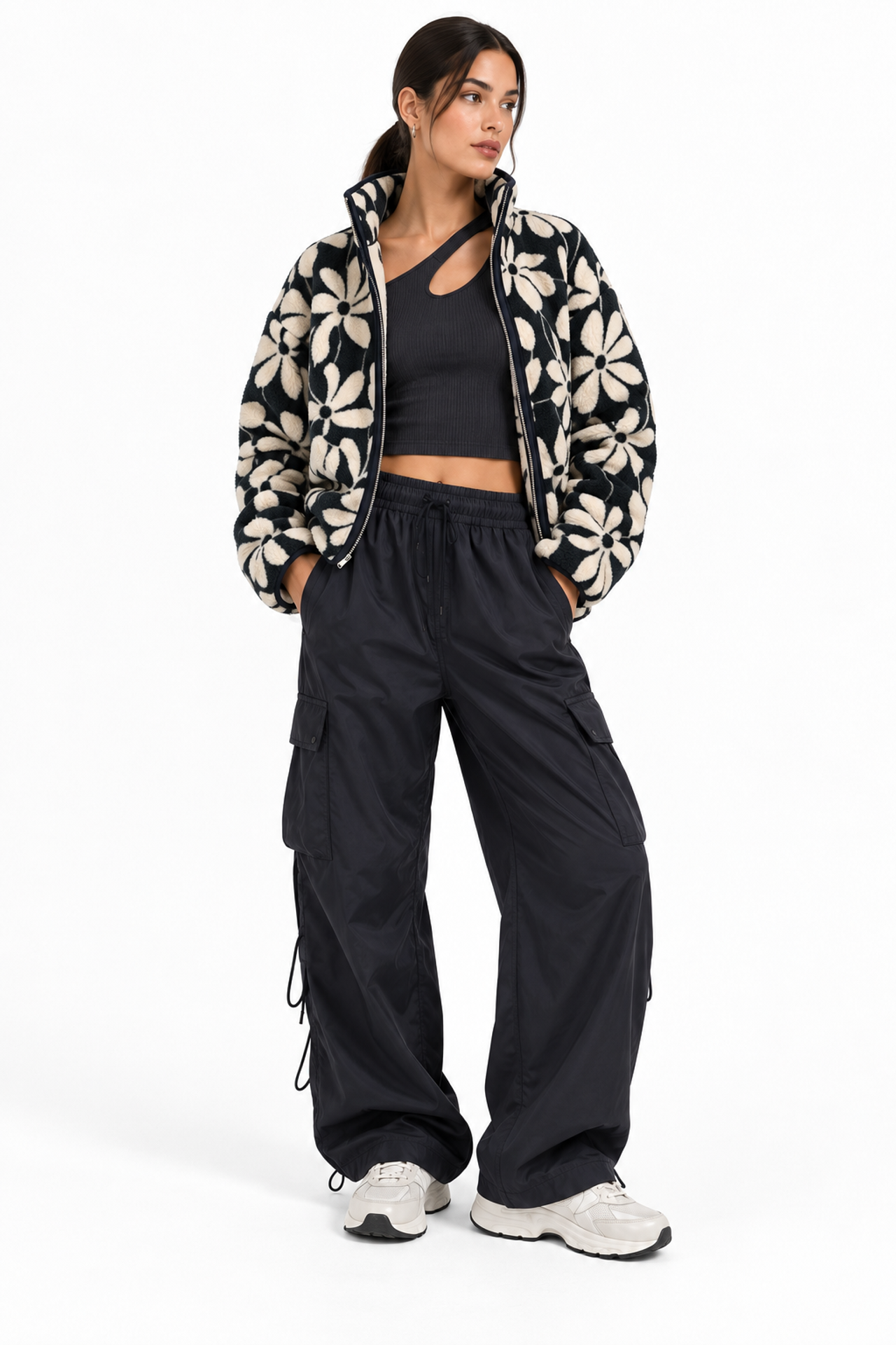 MIXRAY Women's Cotton-Blend Sweatshirt