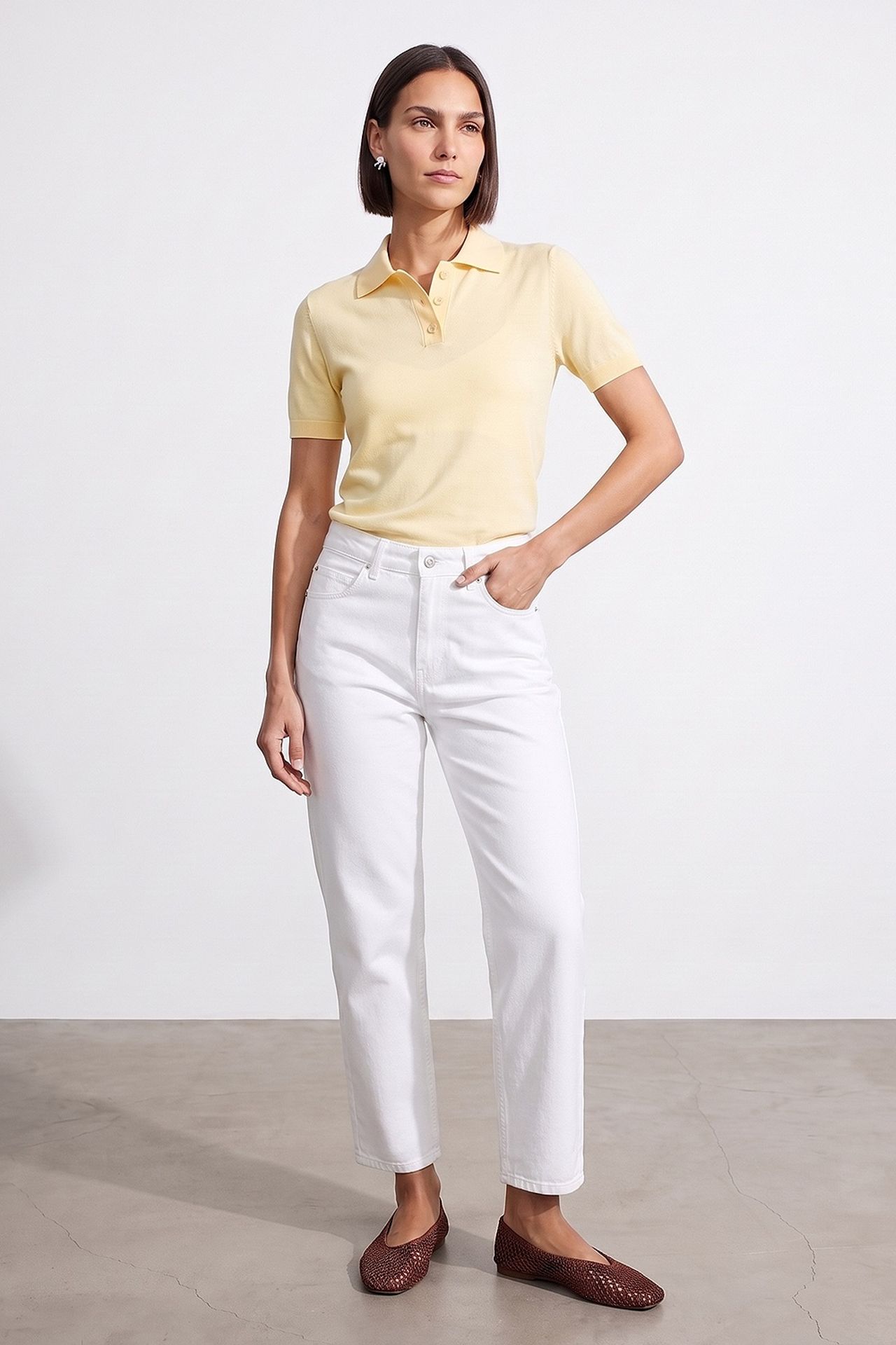 DILVIN High-waist Wide-leg Mom Jeans