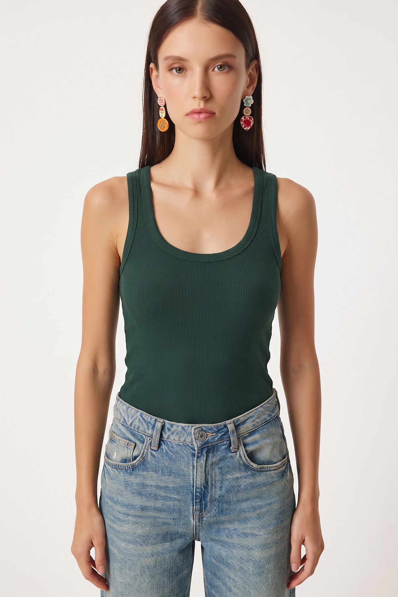 ISTANBUL Fitted U Collar Knitted 2- Pack Tank Top 5