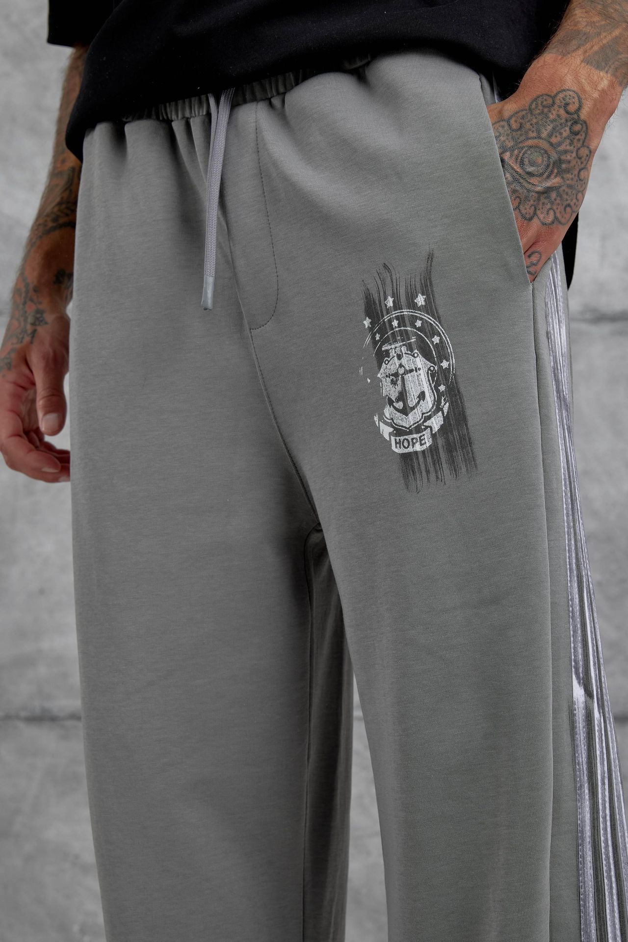 NOMARC Çizgili Bol Geniş Paça Jogger 2