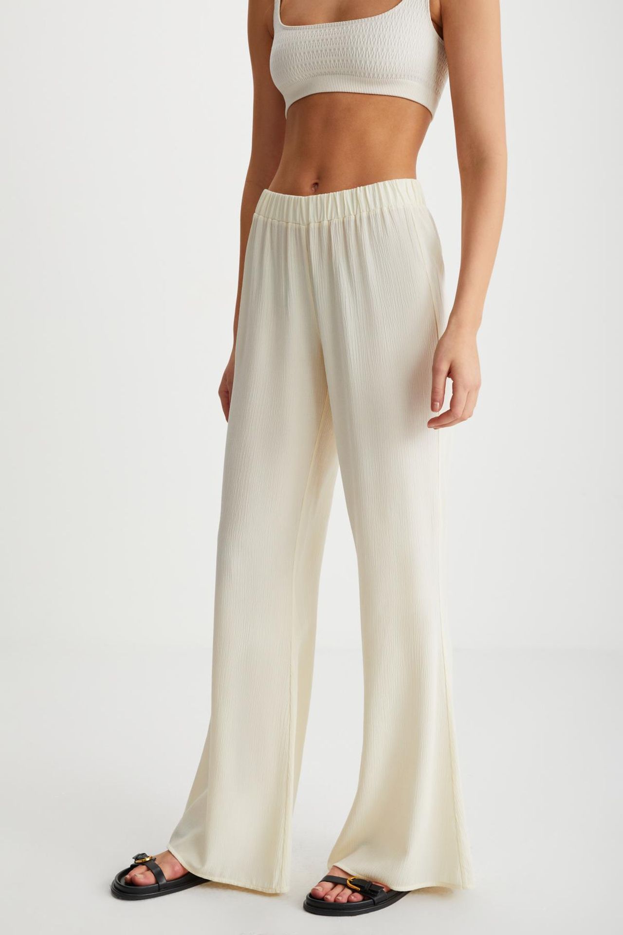 GRIMELANGE Wide Leg Elastic Waist Trousers 3