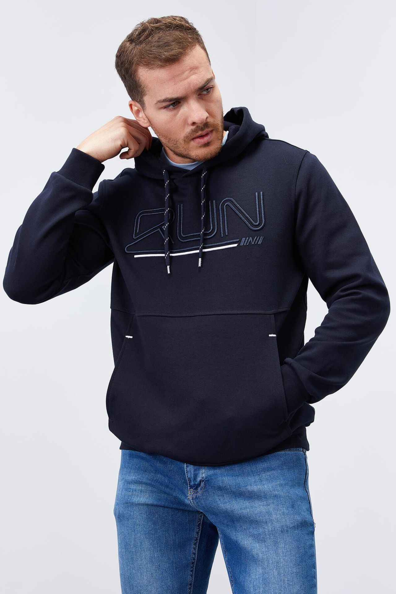 TOMMY Men's Logo Printed Hooded Sweatshirt 1