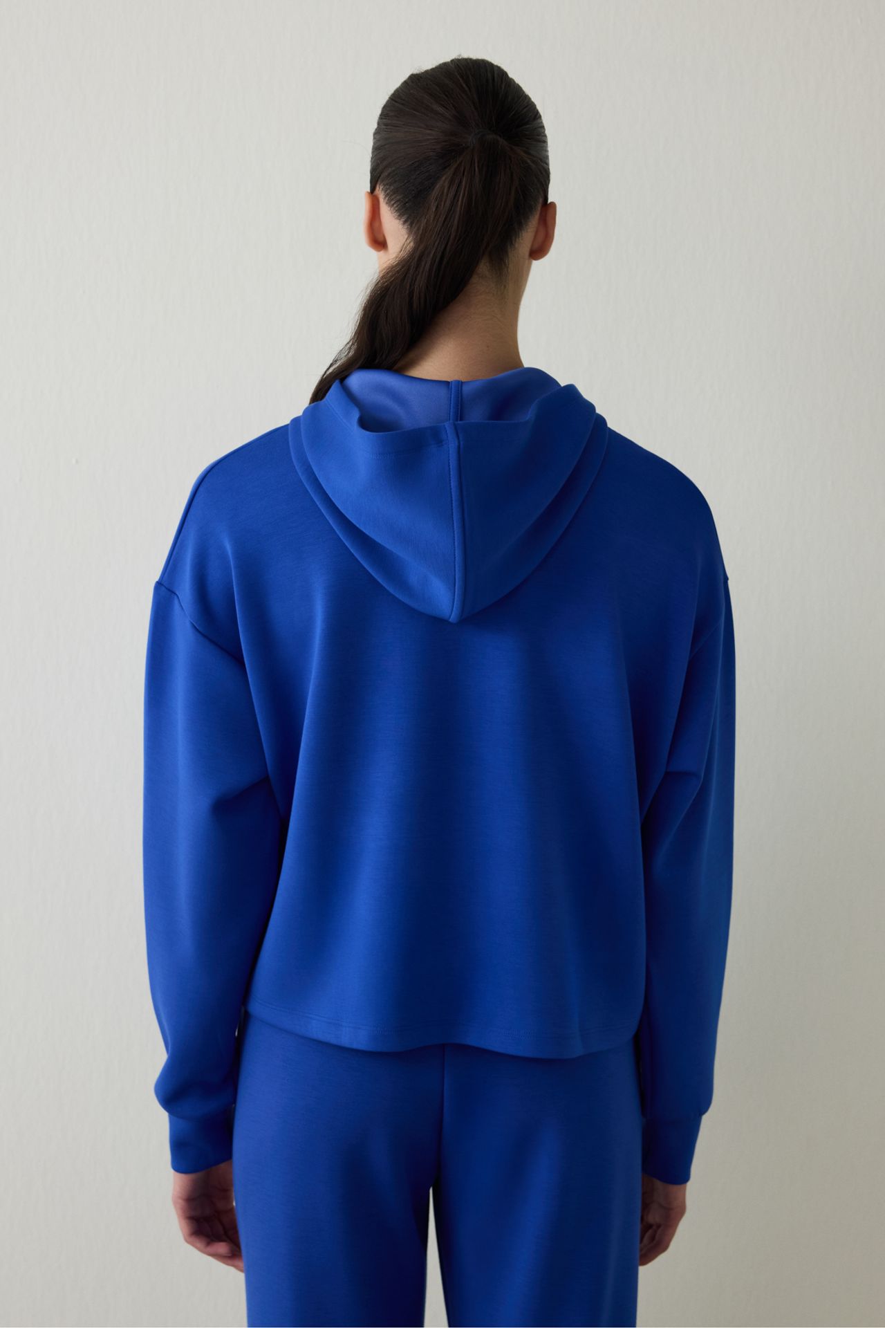 PENTI Silky Feel Hooded Slogan Print Sweatshirt 5