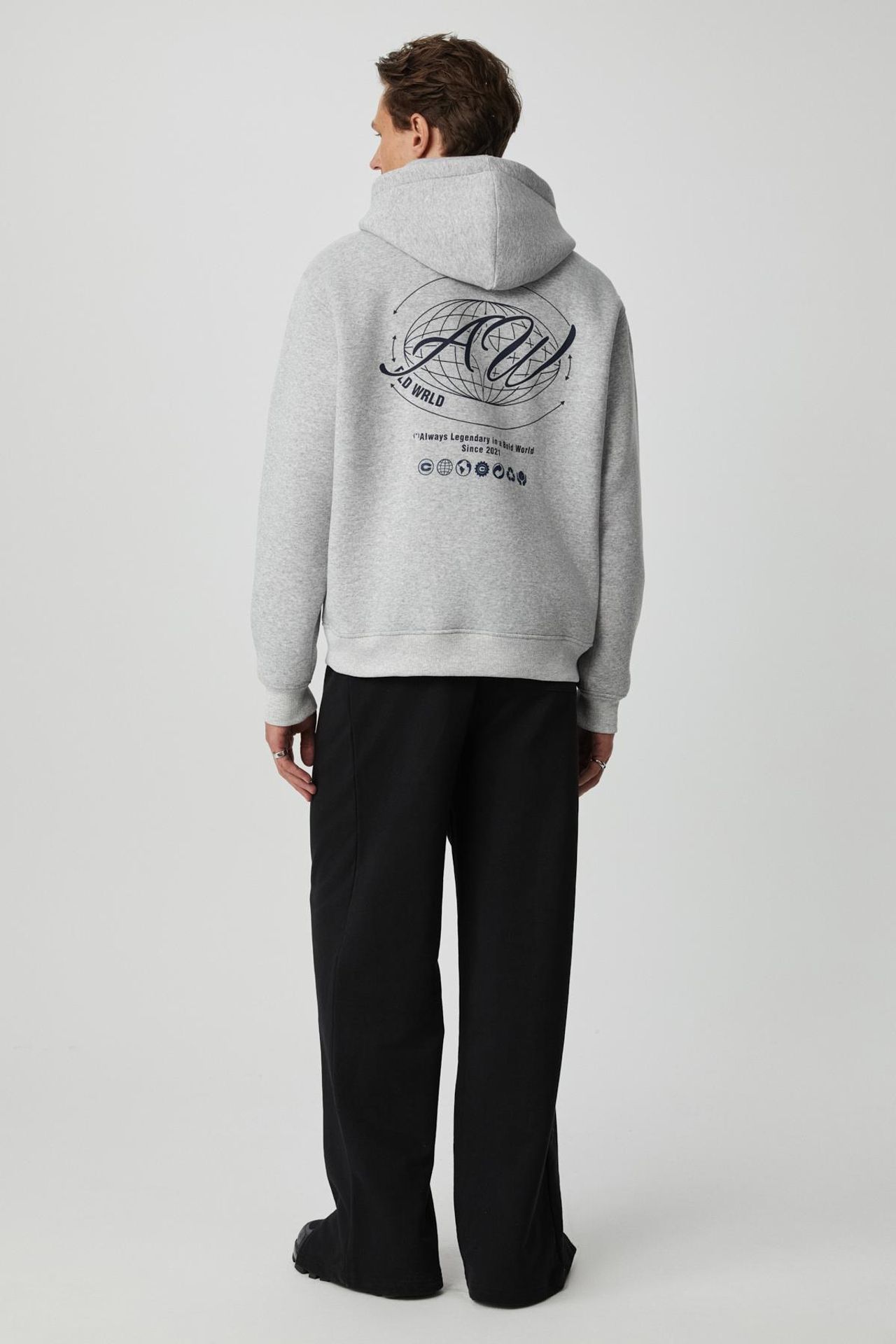 GRIMELANGE Baskılı Kapüşonlu Cepli Sweatshirt 5