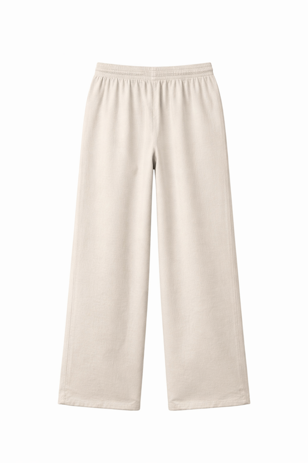 MIXRAY Mid Waist Straight Leg Cotton Pants with Tie Closure 2