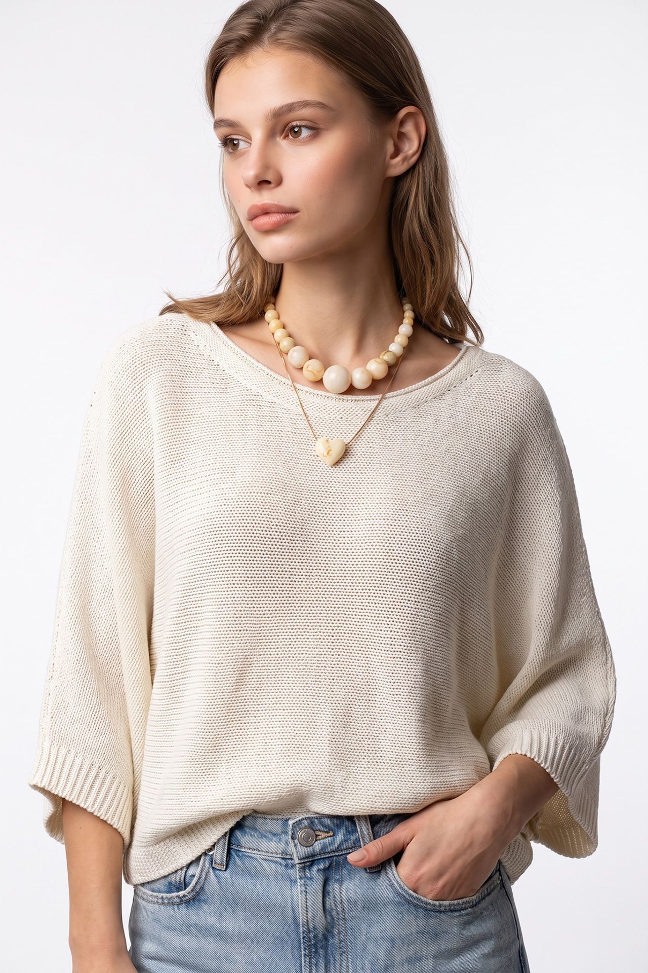 MIXRAY Women's Cotton-Blend Sweater 2