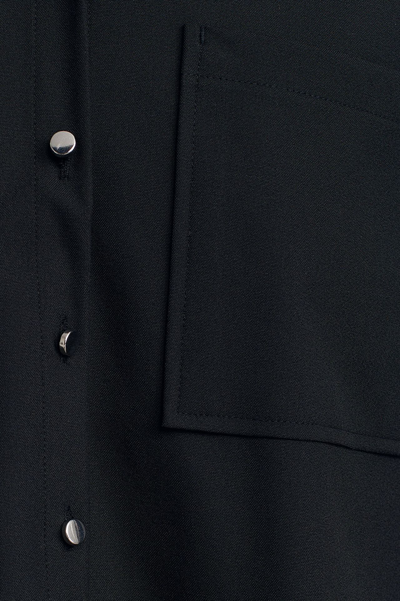 DILVIN Oversized Crepe Button-Front Shirt 4