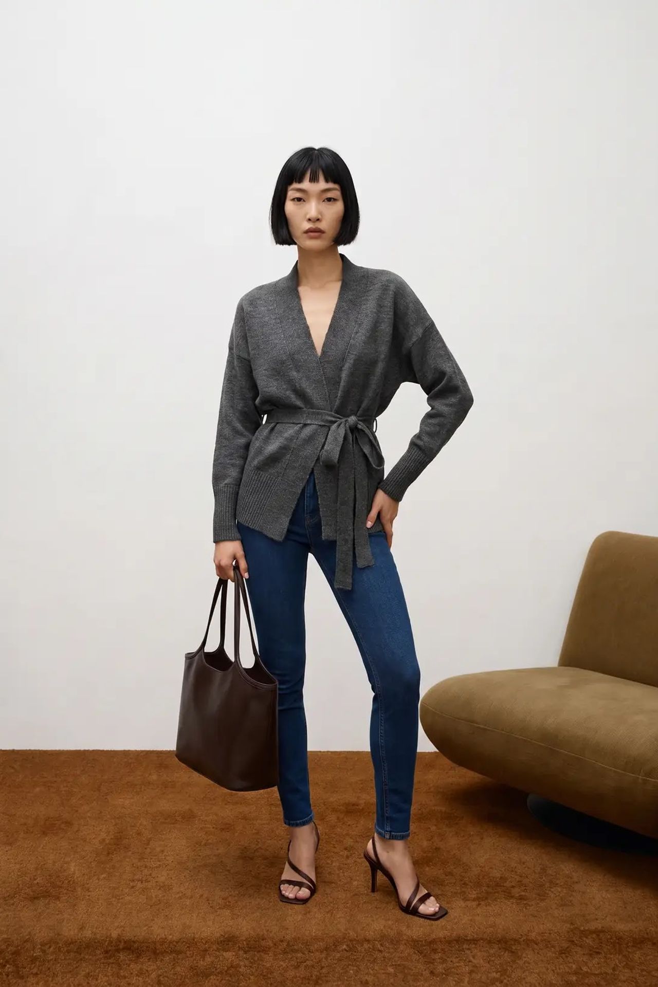MY FASHION Normal Kesim Açık Ön Örgü Hırka 1