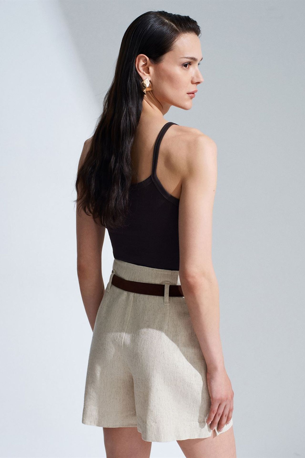 DILVIN Ribbed Halterneck Sleeveless Blouse 2
