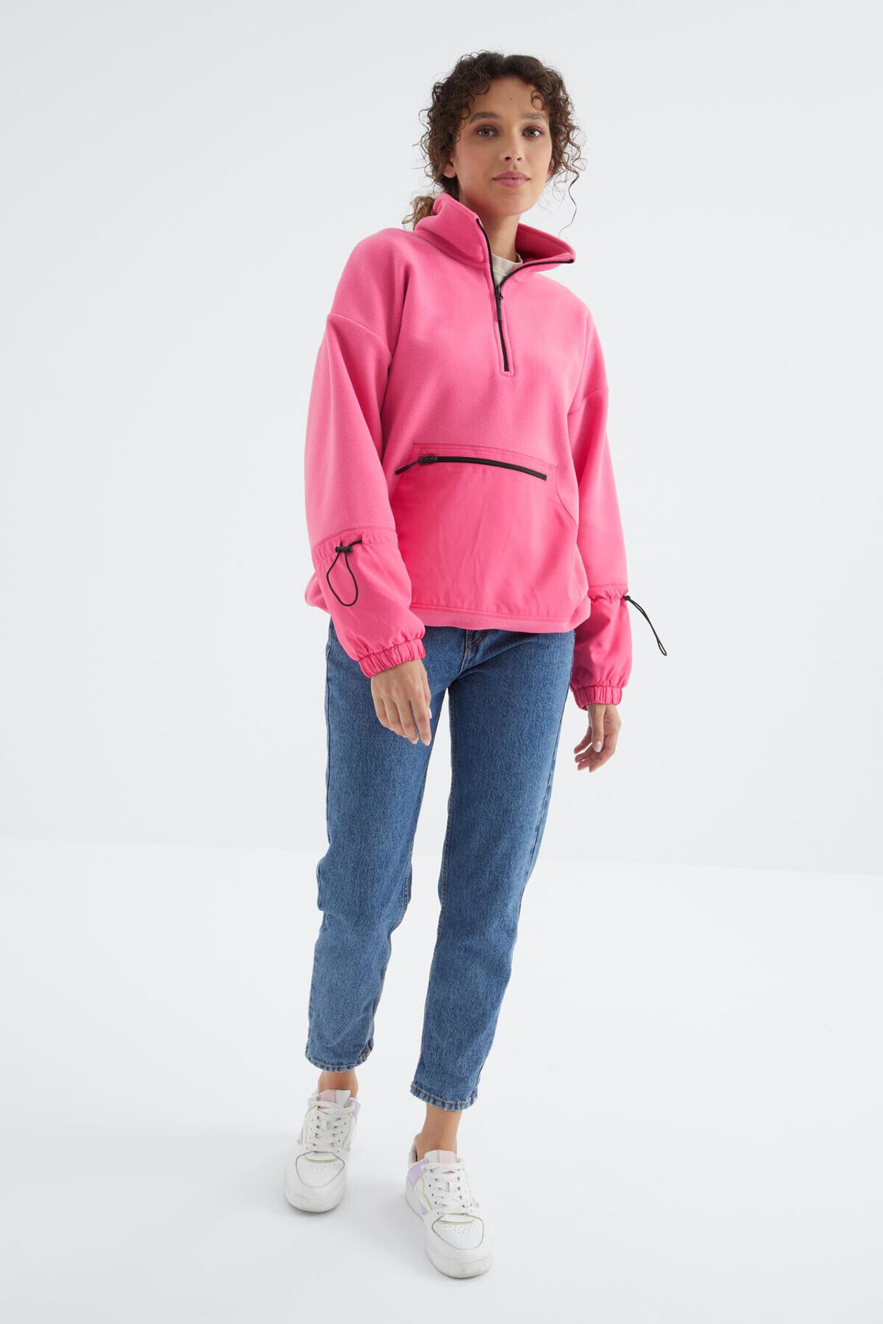 TOMMY Oversized Plush Half-Zip Sweatshirt 6