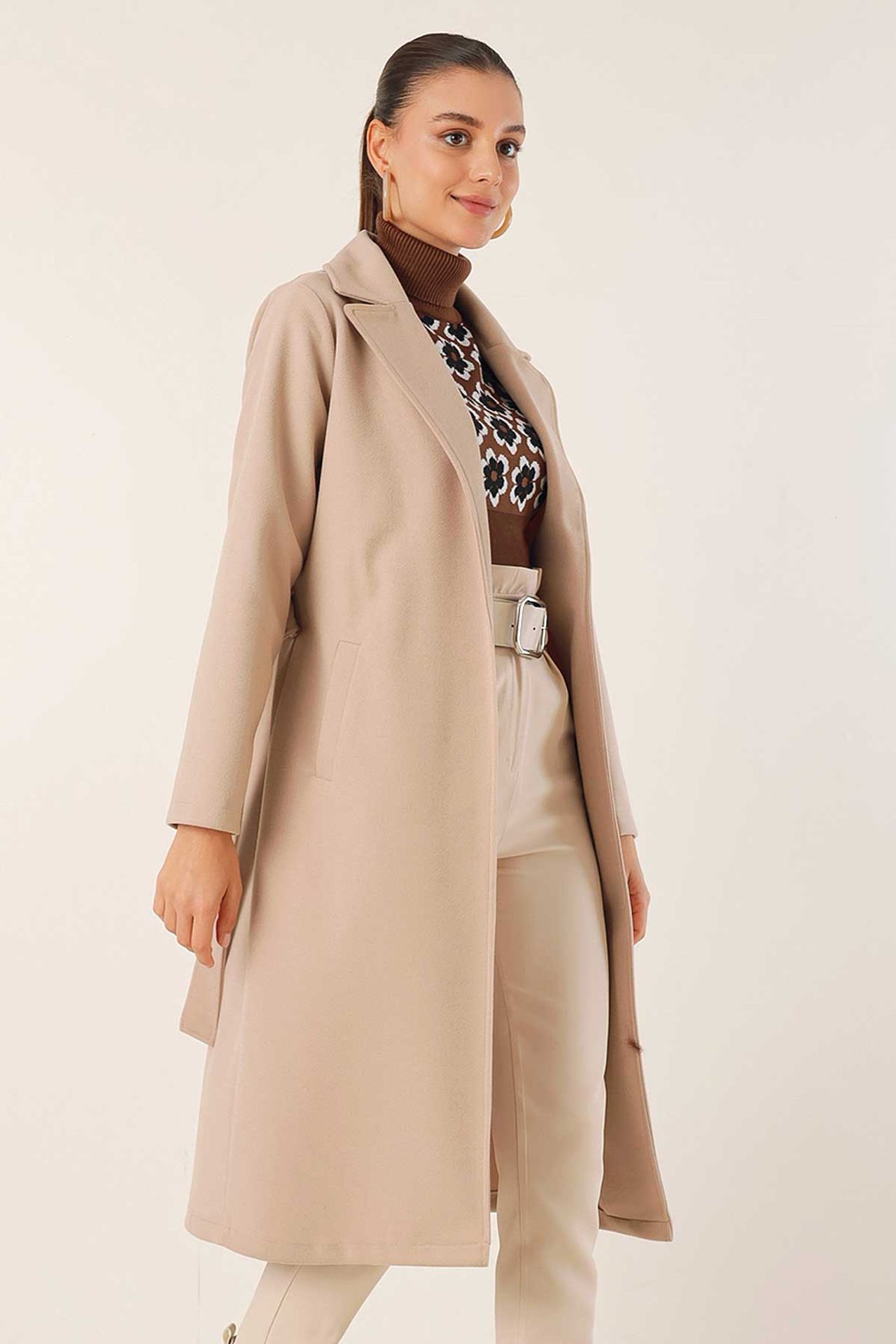 BDART Double Breasted Tie Closure Textured Coat 1