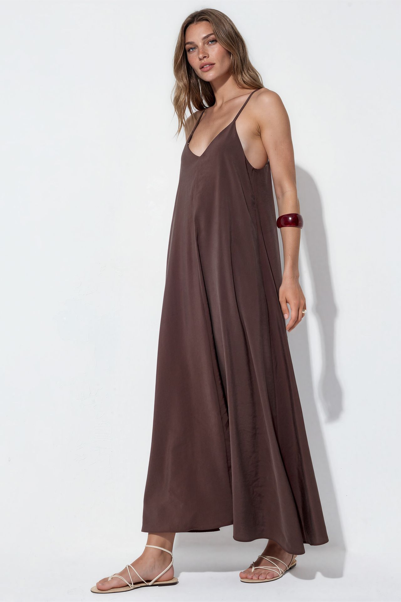 BUSEM Sleeveless Satin Maxi Dress 2
