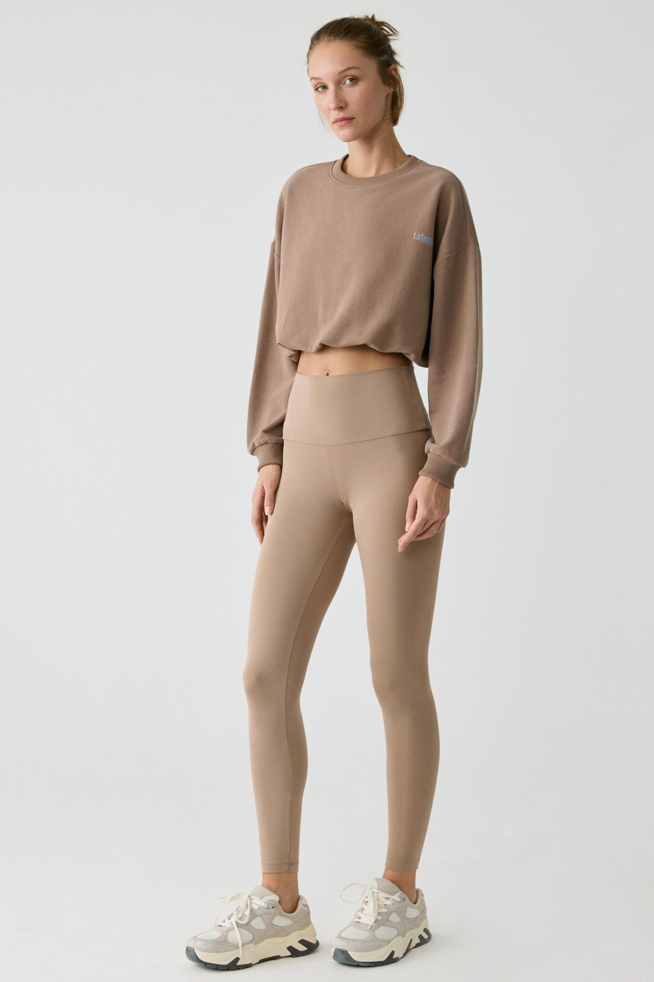 GRIMELANGE Oversized Crop Crew Neck Sweatshirt 1