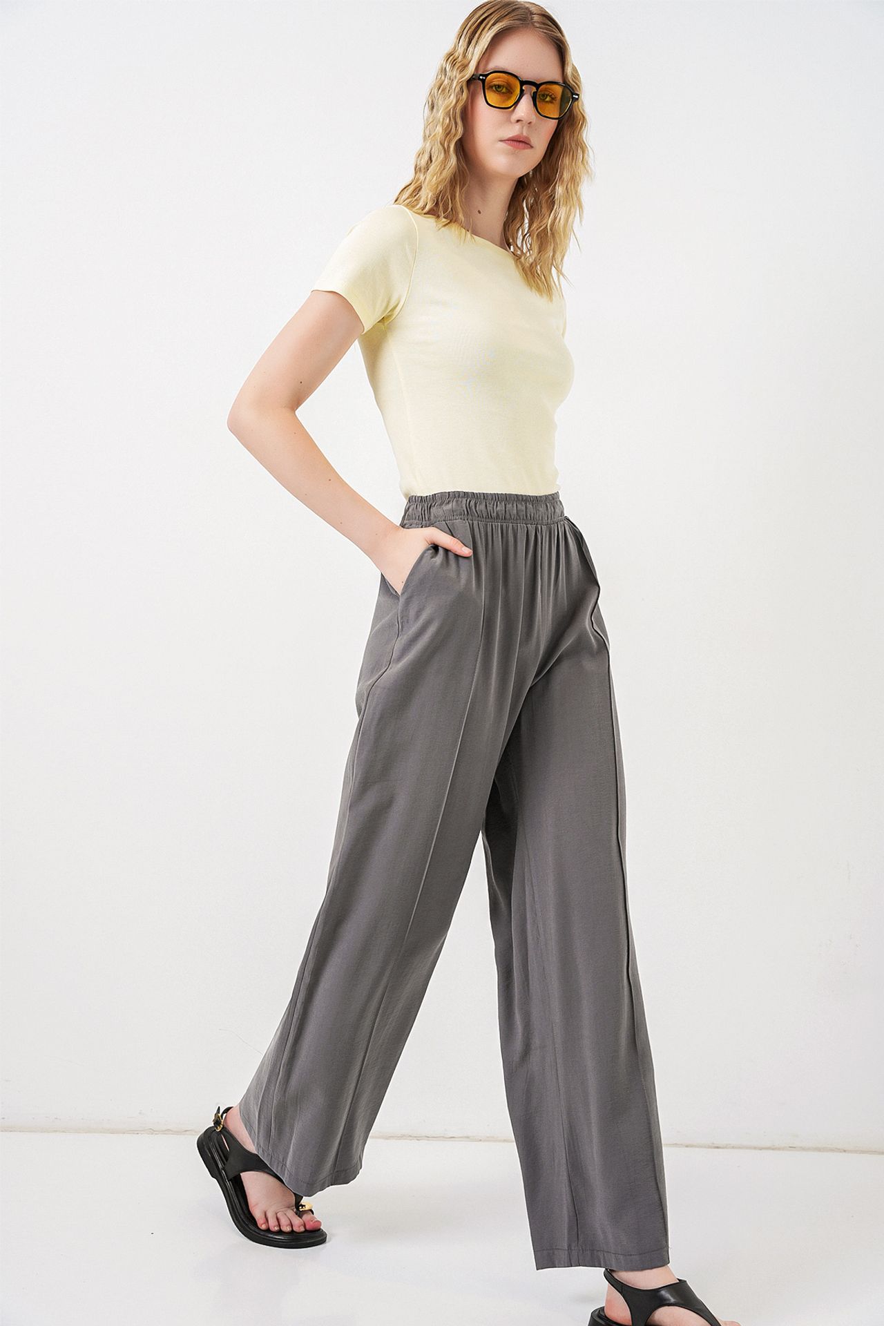 BDART Wide Leg Trousers with Elastic Waist 3