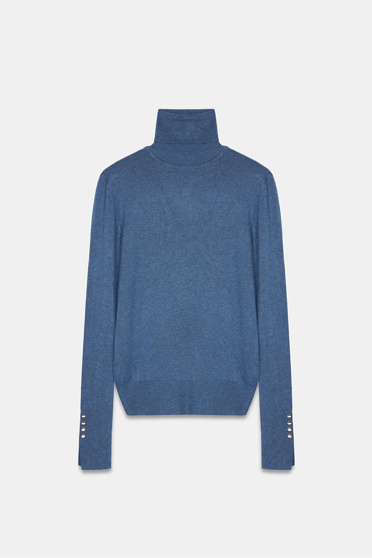 DILVIN Women's Turtleneck Knit Sweater With Buttons 5