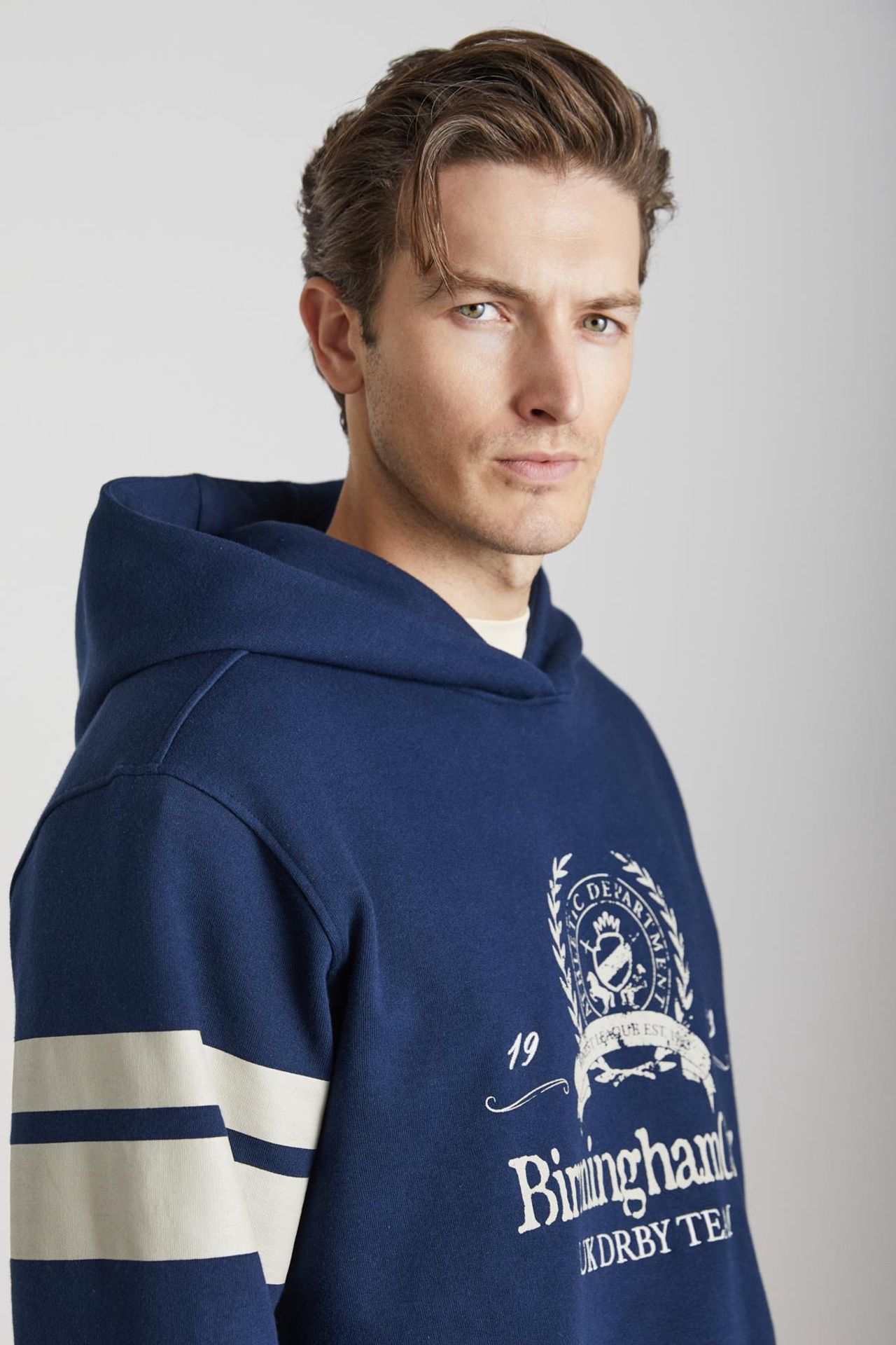 GRIMELANGE Hooded Logo Striped Sweatshirt 5
