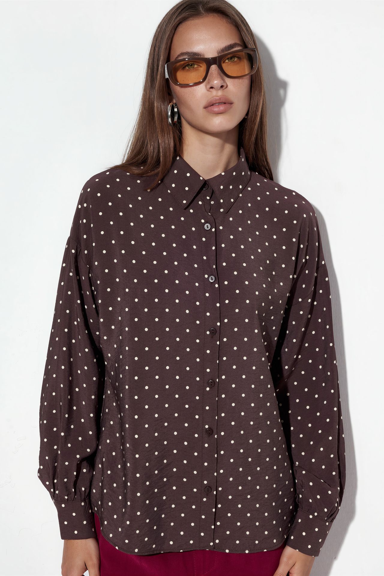 BDART Oversized Polka Dot Crepe Shirt 5