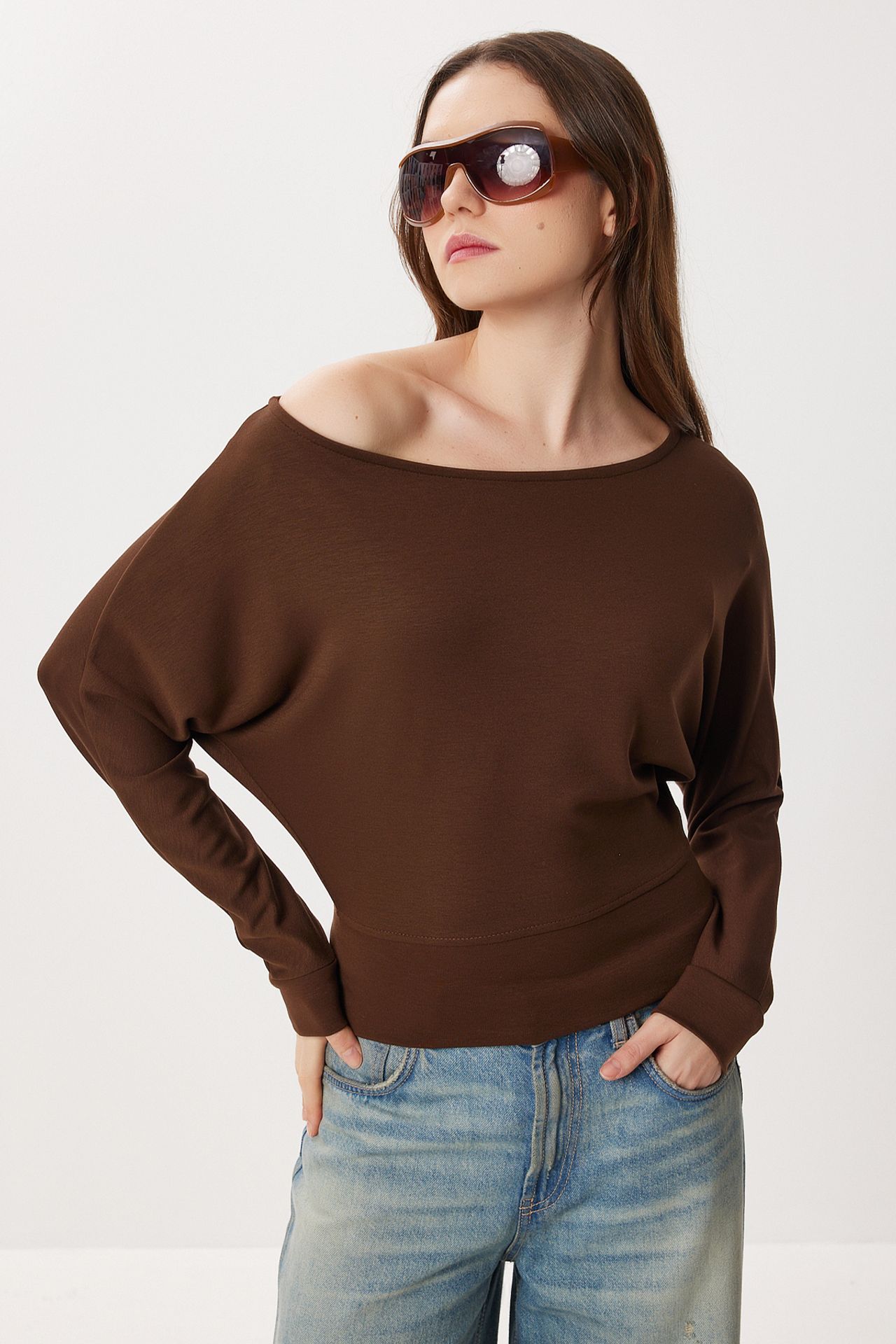 ISTANBUL Asymmetrical Collar Relaxed Fit Blouse 3