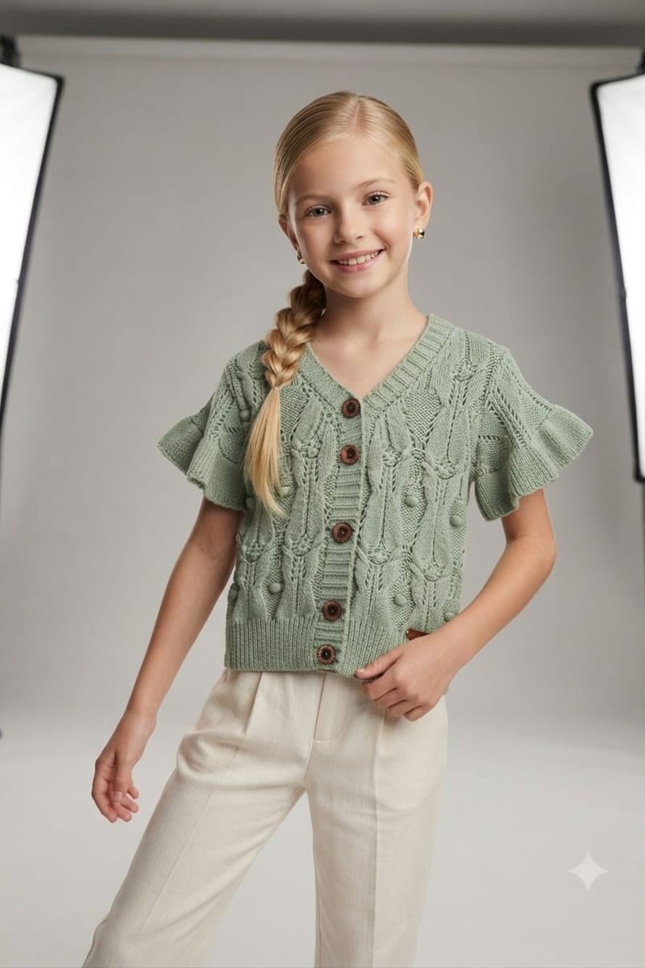 HİLAL AKINCI KİDS Youth Knit Pullover Top 1
