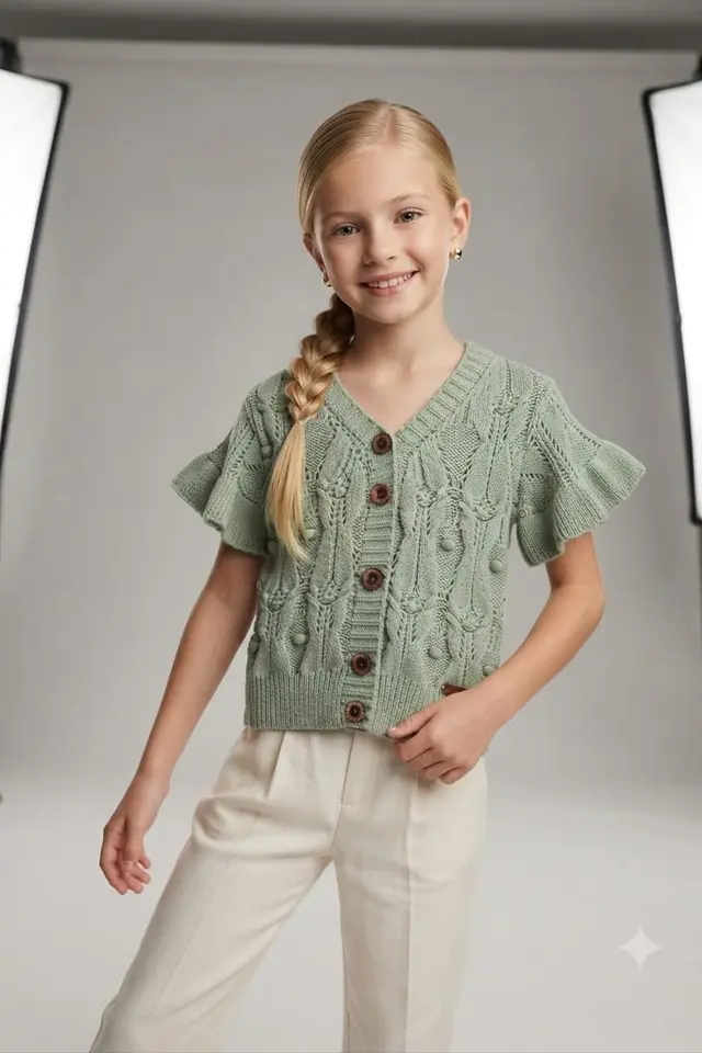HİLAL AKINCI KİDS Youth Knit Pullover Top