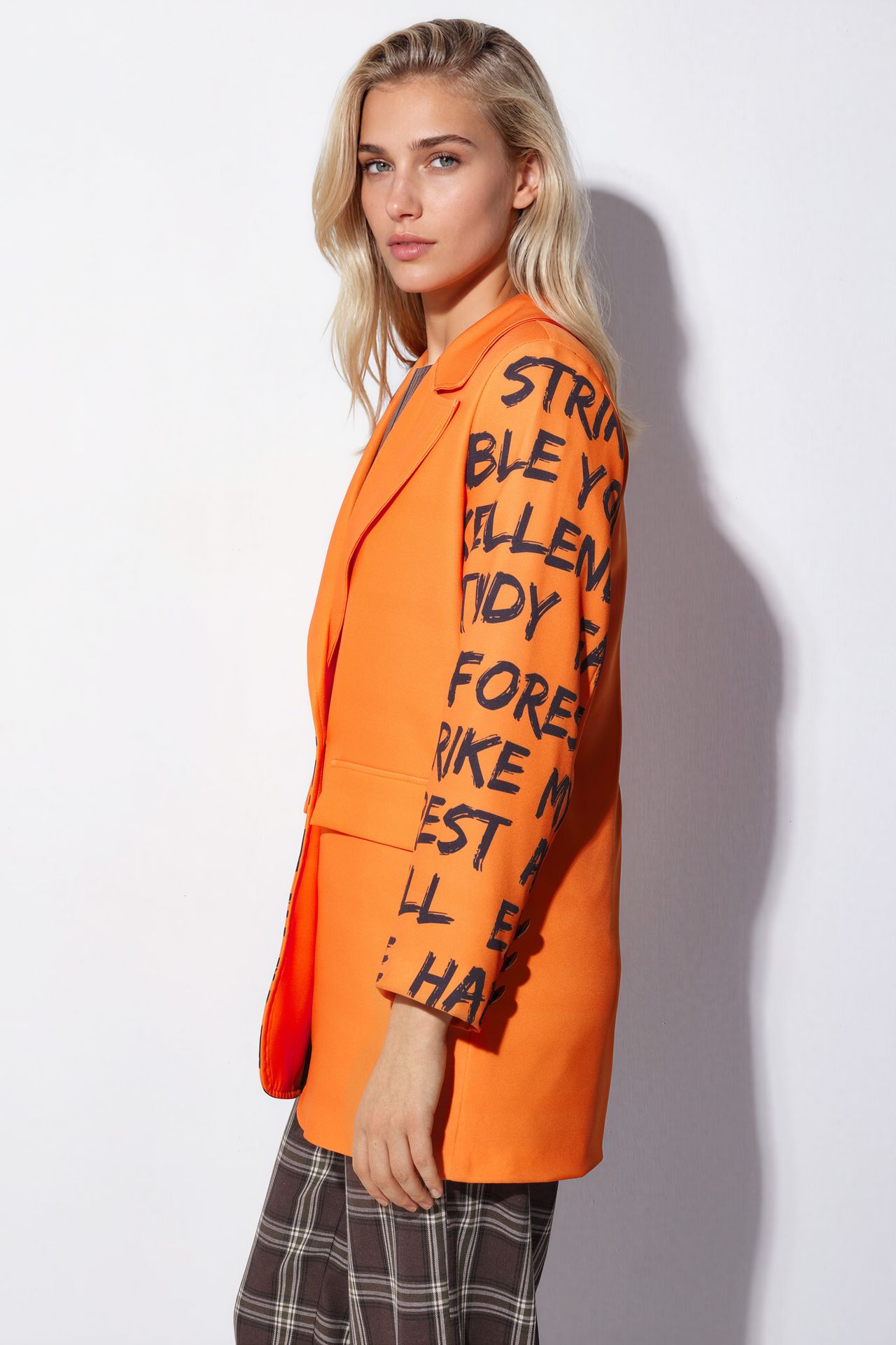 MSN Oversize Krep Blazer Ceket 4
