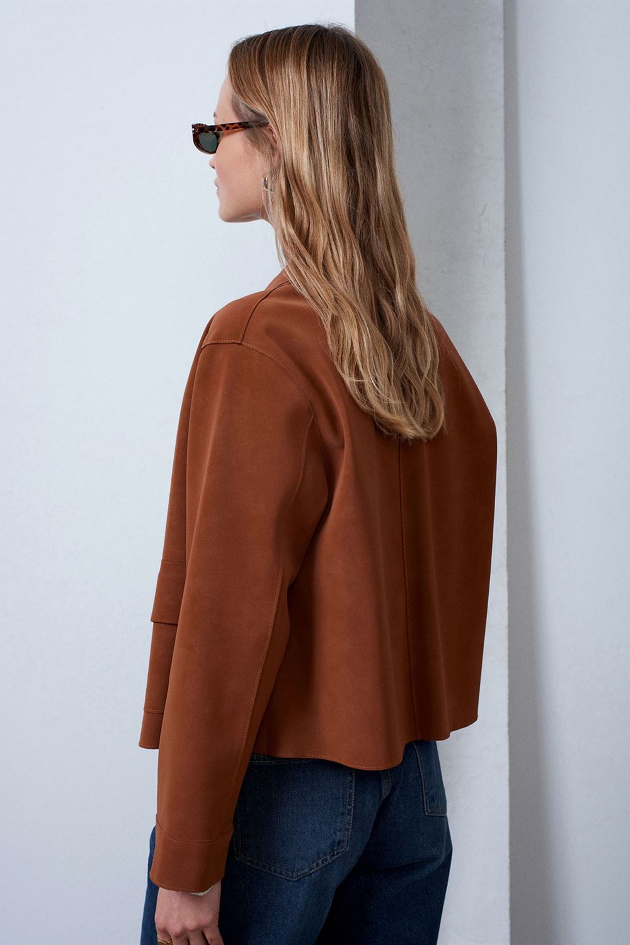 DILVIN Women’s Crop Faux Suede Jacket 2