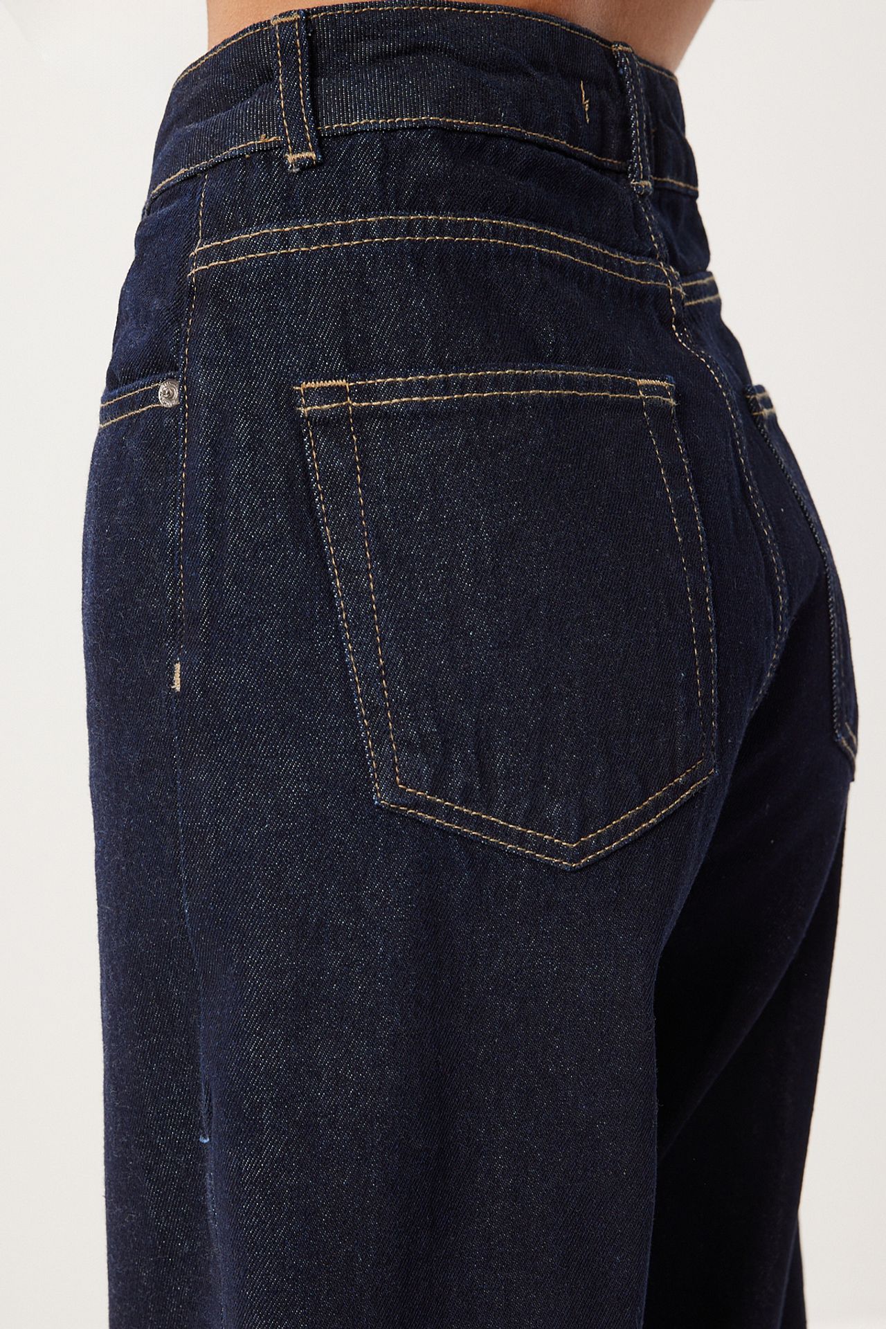 ISTANBUL Belted Denim Jacket and Wide Leg Pants Two-Piece Set 6