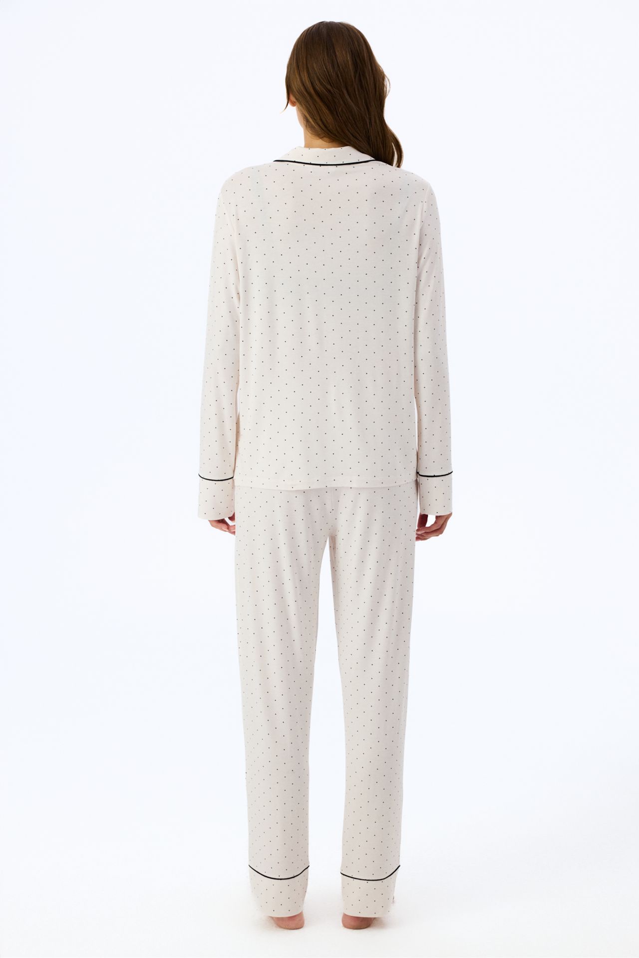 PENTI Arya Polka Dot Long Sleeve Shirt Trousers Pajama Set 2