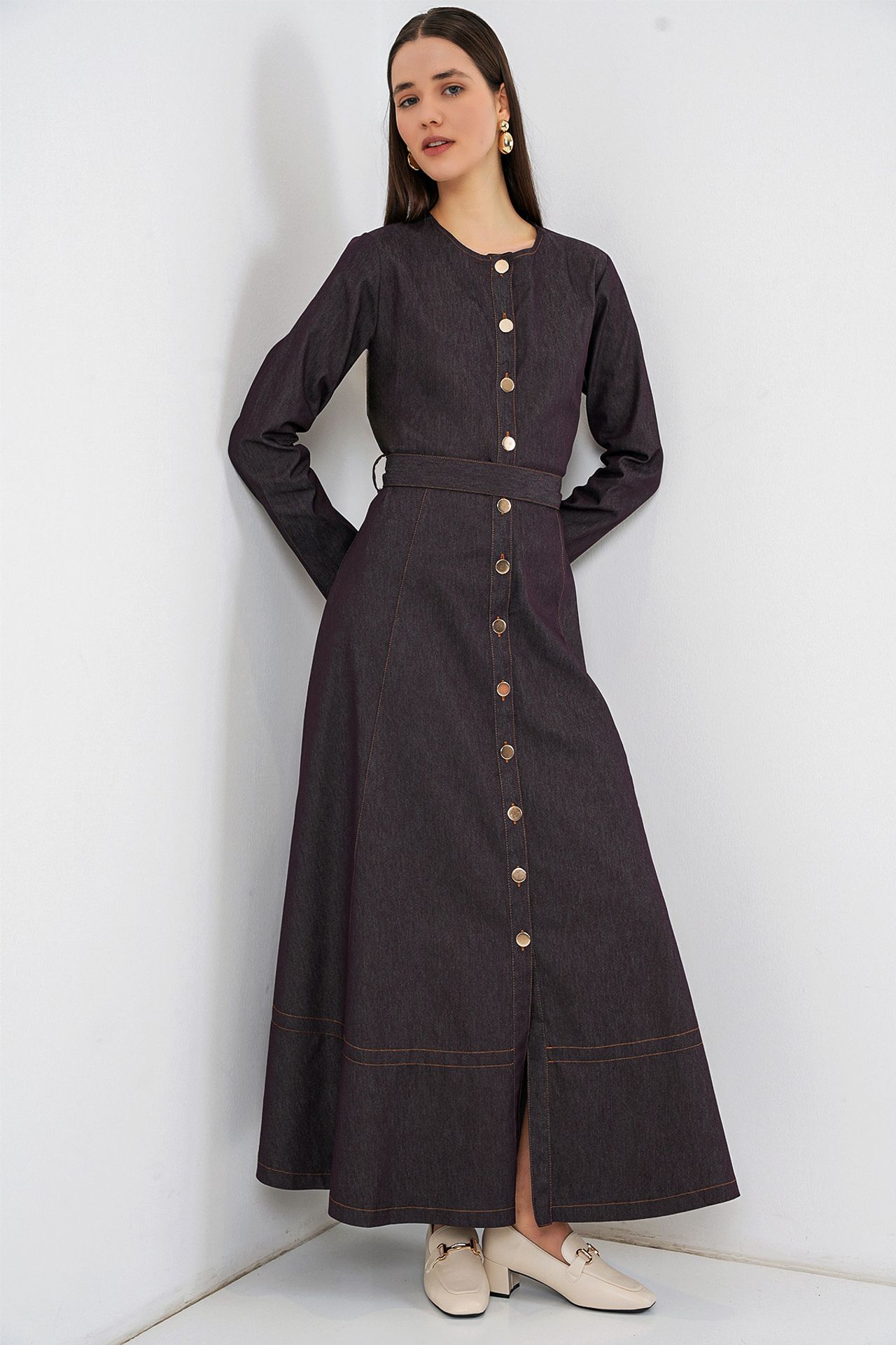 BDART Belted Denim Midi Dress 3