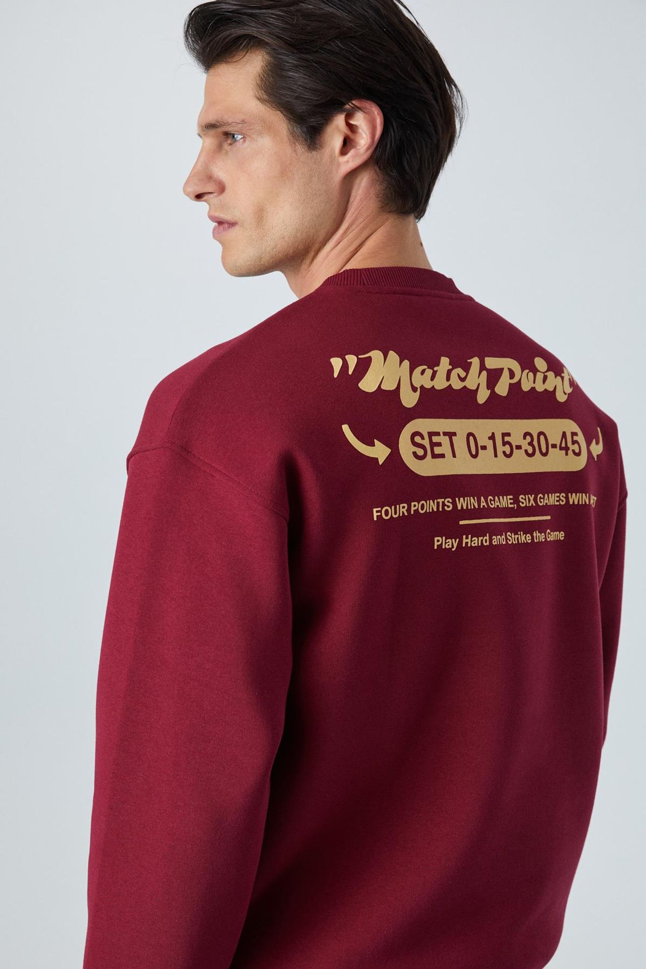 GRIMELANGE Baskılı Logolu Bisiklet Yaka Sweatshirt 5