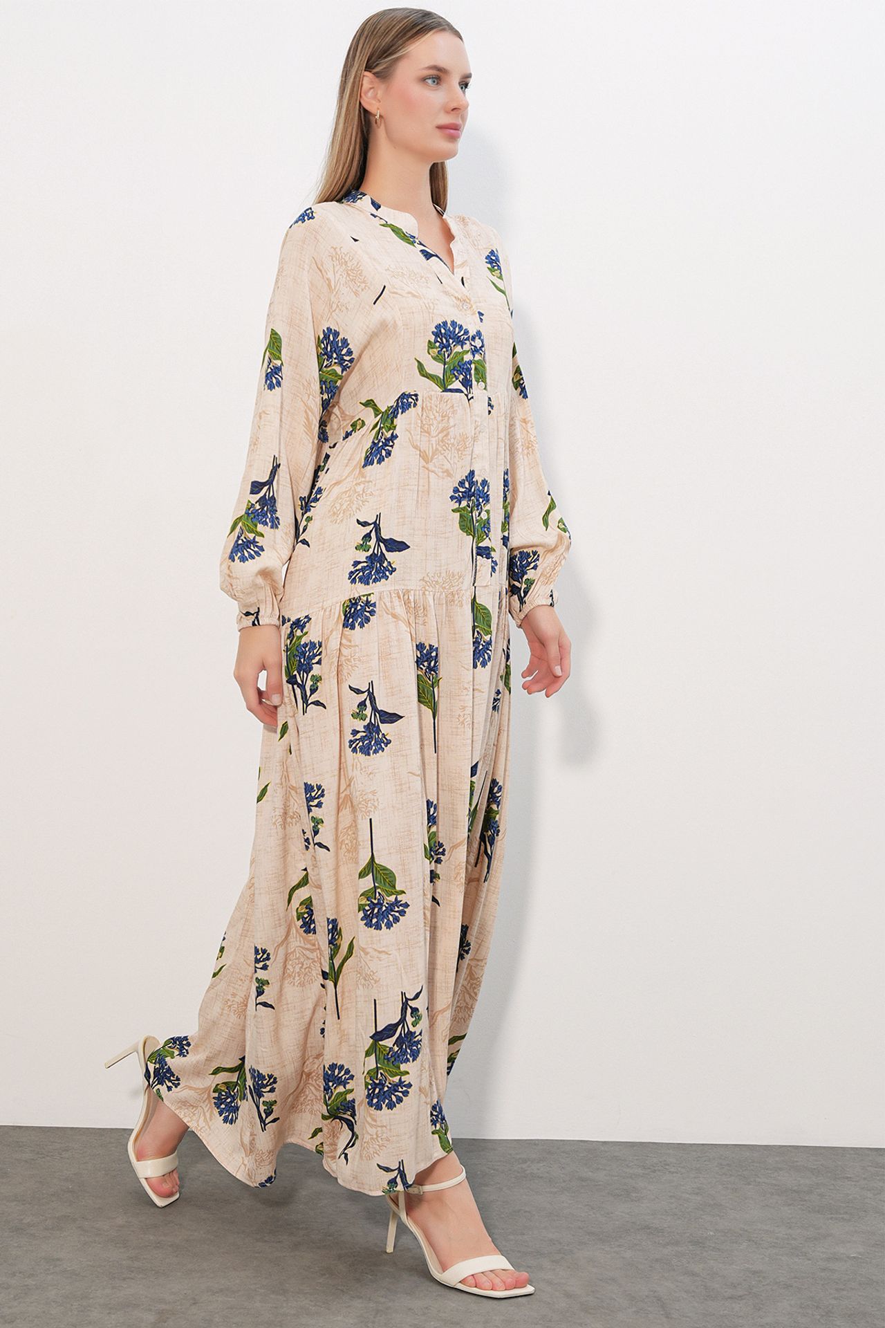 BDART Patterned V-Neck Maxi Dress