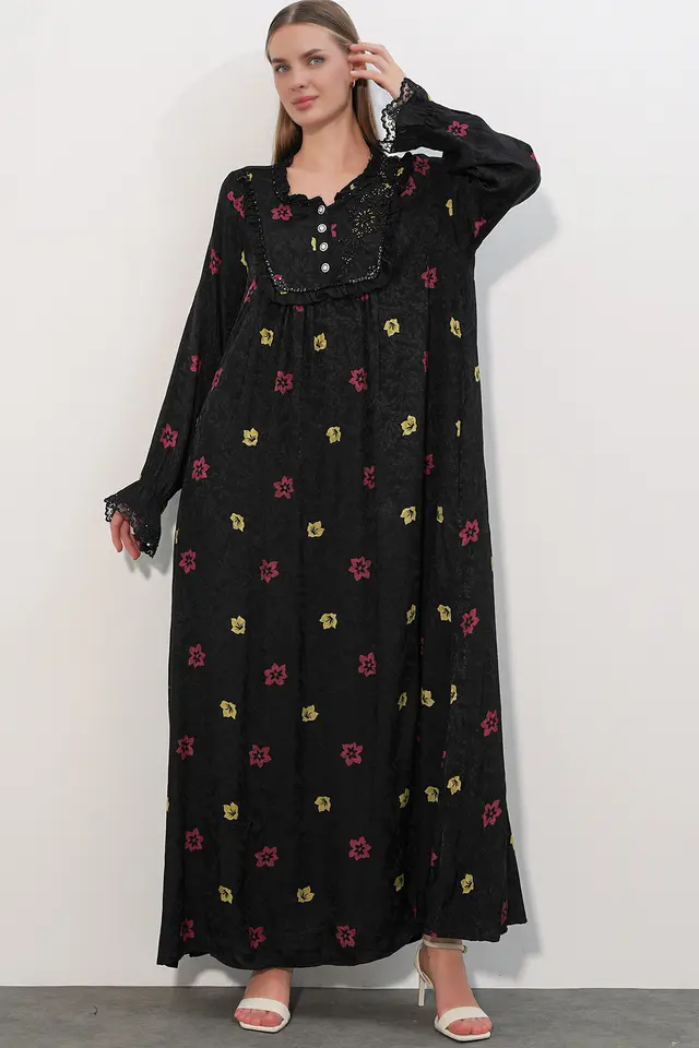 BDART Women's Floral V-Neck Maxi Dress