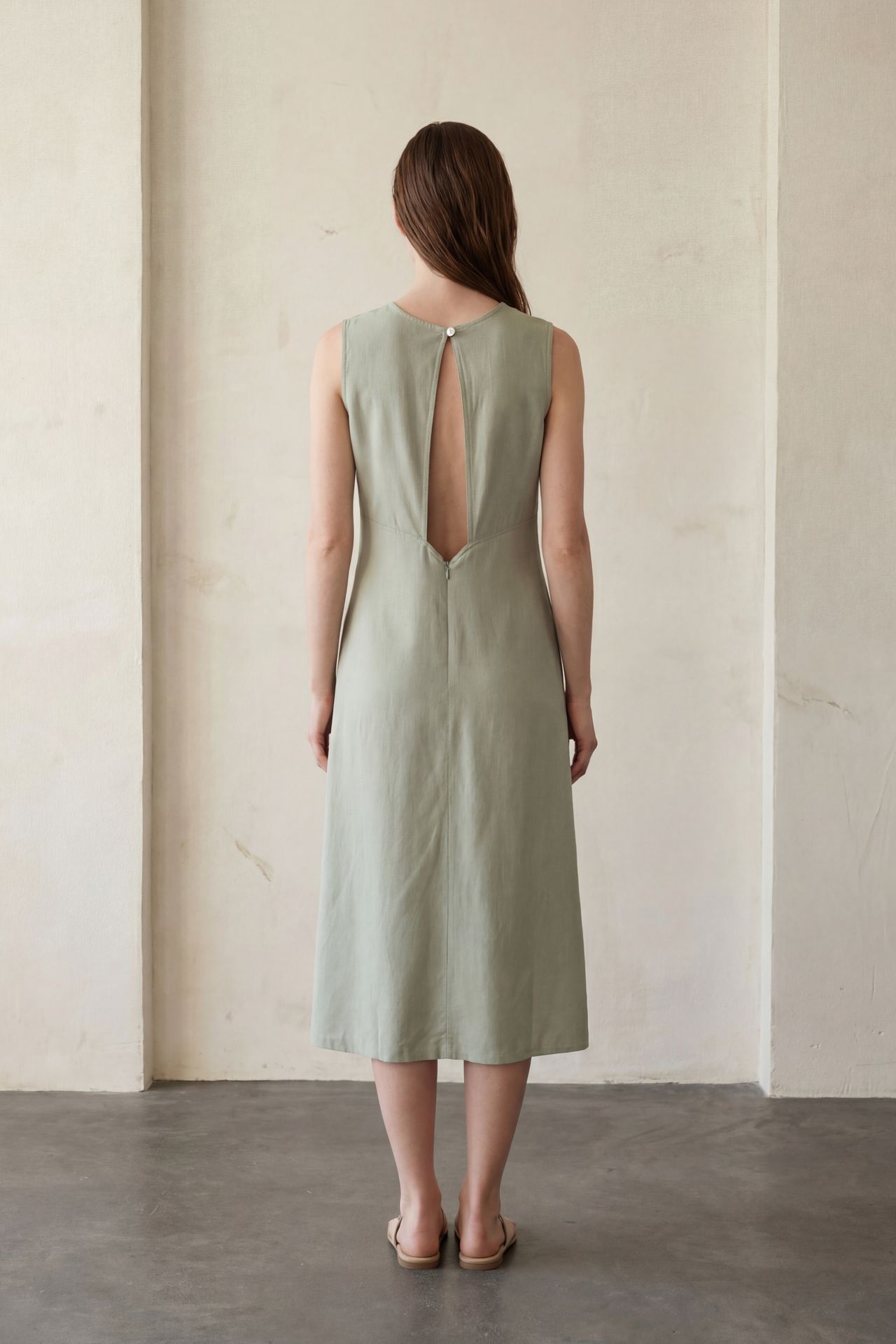 MY FASHION Back Detailed Midi Dress 5