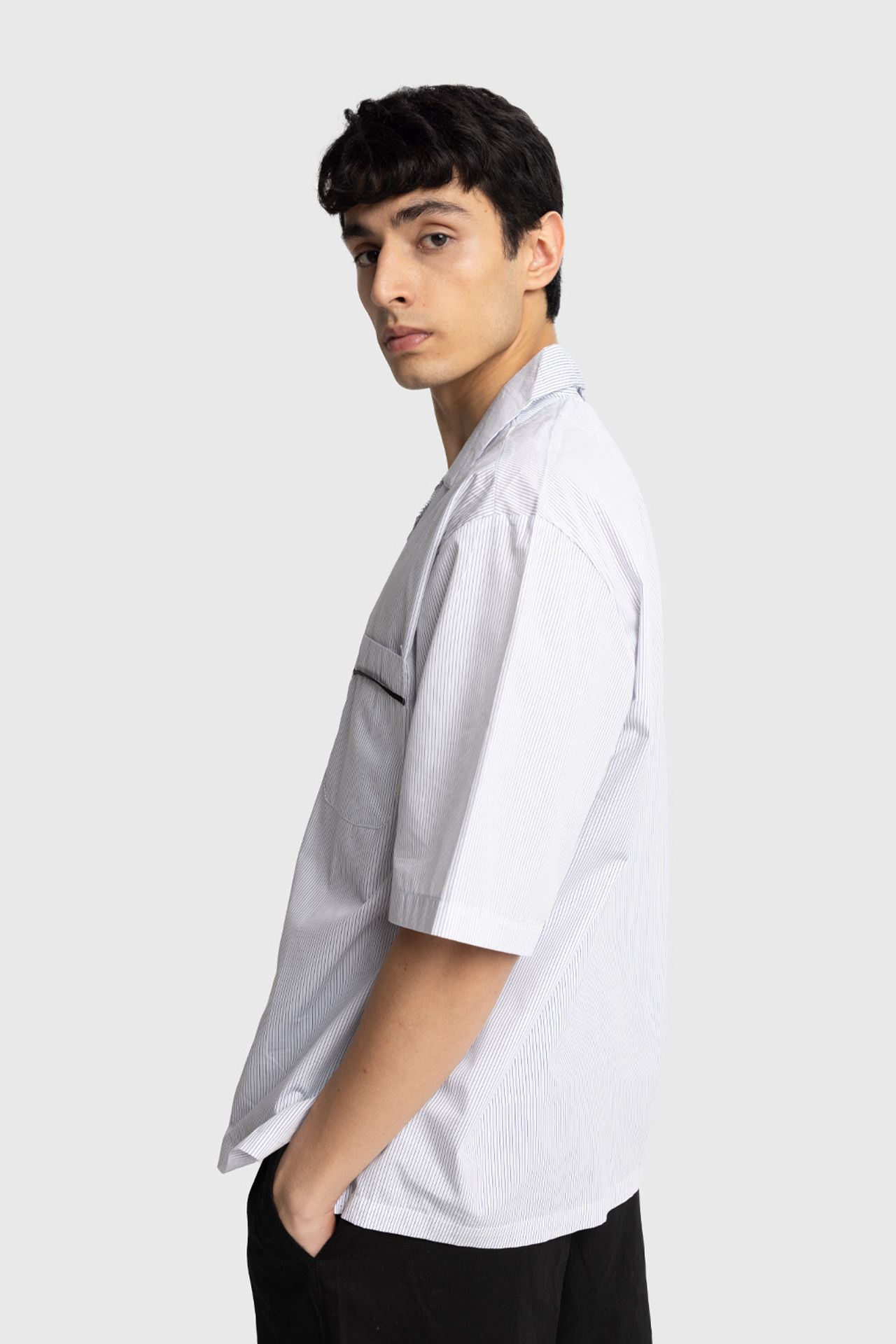 GIESTO Men's Pinstripe Short Sleeve Shirt 4