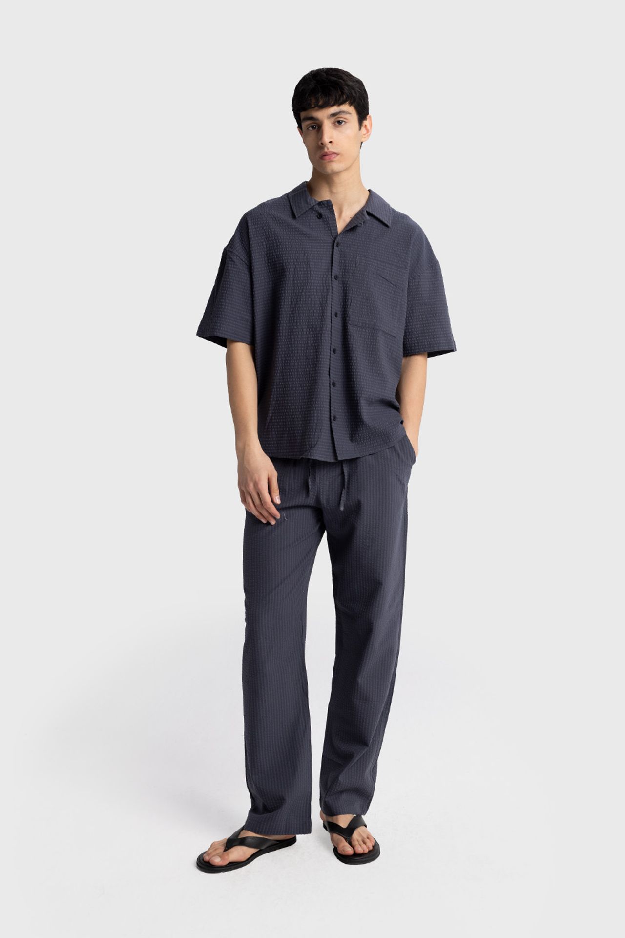 GIESTO Textured Short Sleeve Shirt 3