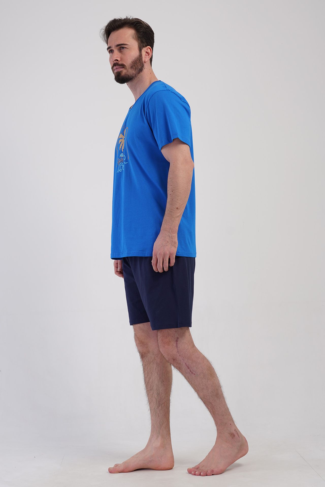 YAKE Rahat Baskılı 2 Parçalı Pijama Takımı 2