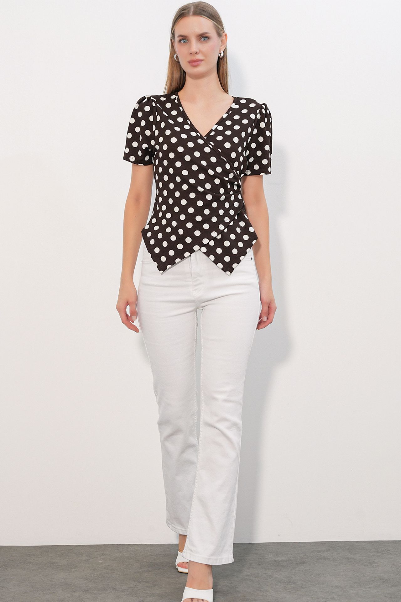 BDART Women's Polka Dot Wrap Blouse 2