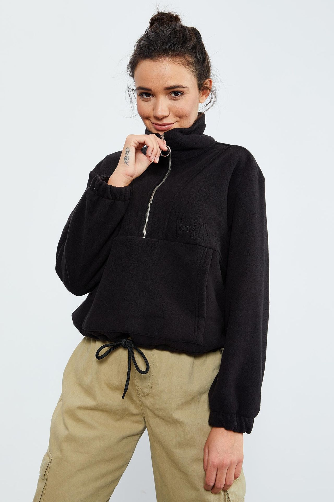 TOMMY Oversized Half-zip Plush Sweatshirt 5