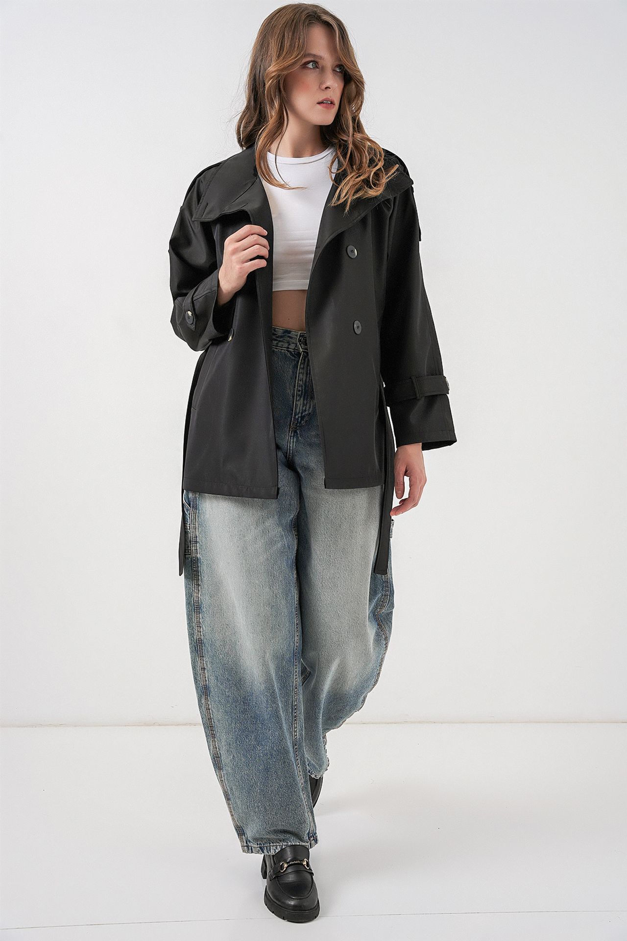 BDART Regular Fit Trench Coat with Jacket Collar 2