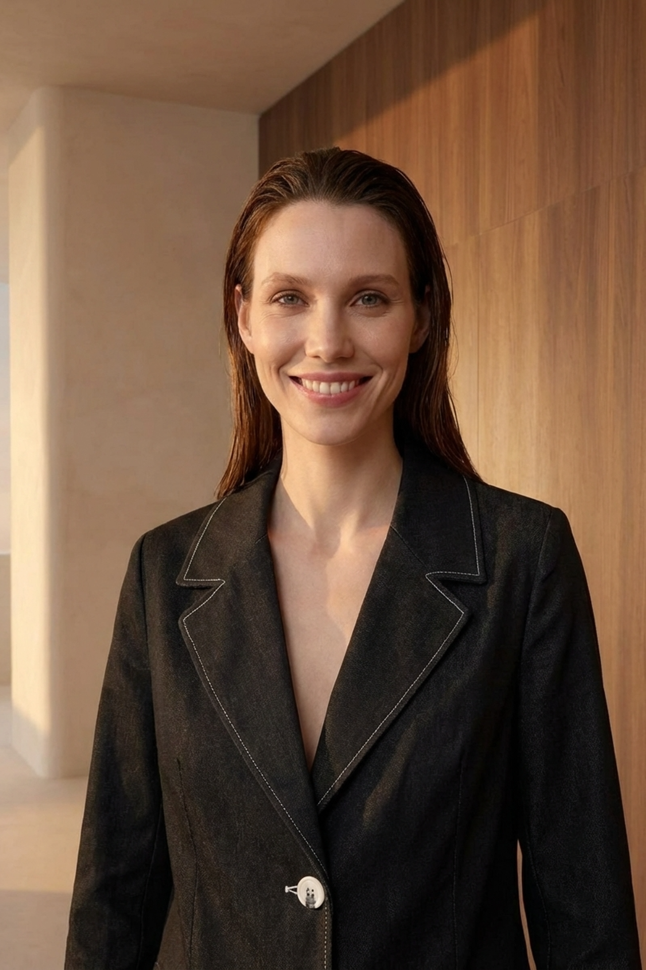 MY FASHION Women’s Cotton-Lycra Poplin Blazer Jacket 5
