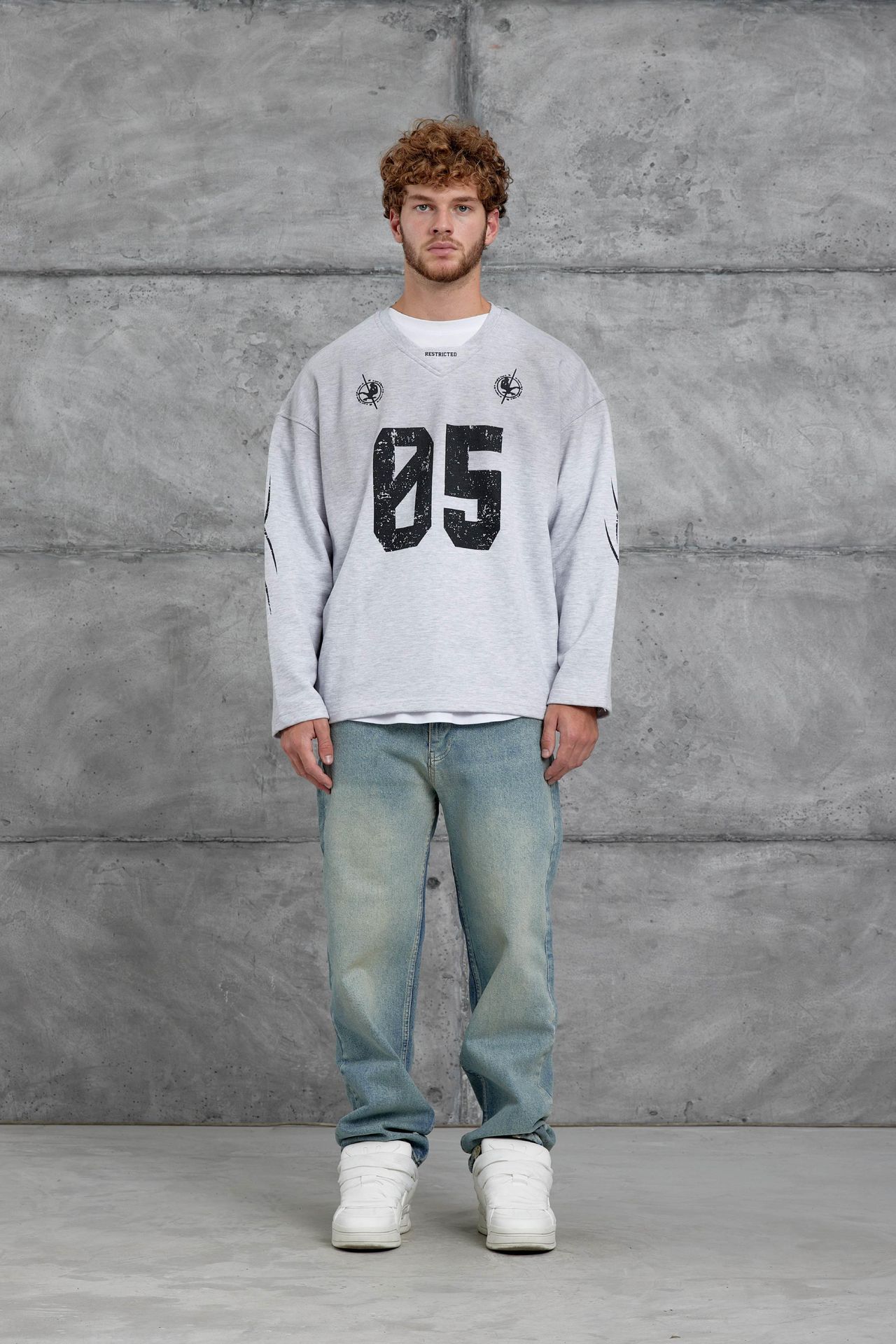 NOMARC Baskılı Oversize Bisiklet Yaka Sweatshirt 3
