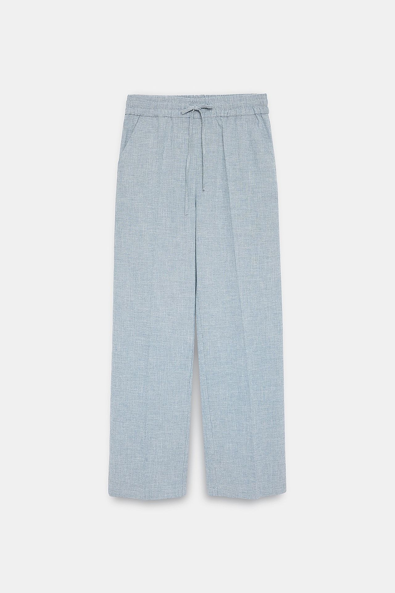 DILVIN Wide-Leg Poplin Lounge Trousers 5