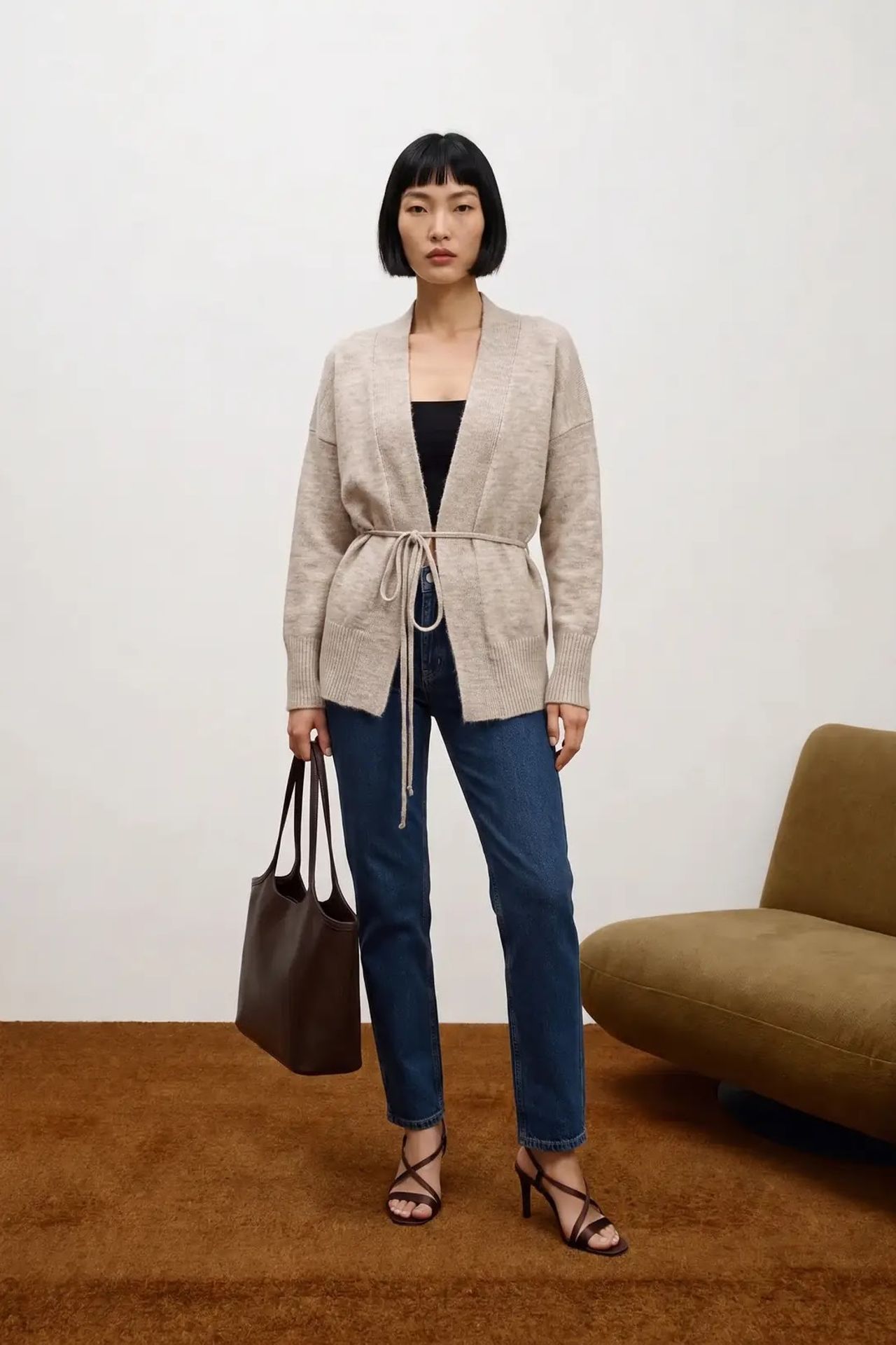 MY FASHION Normal Kesim Açık Ön Örgü Hırka 1